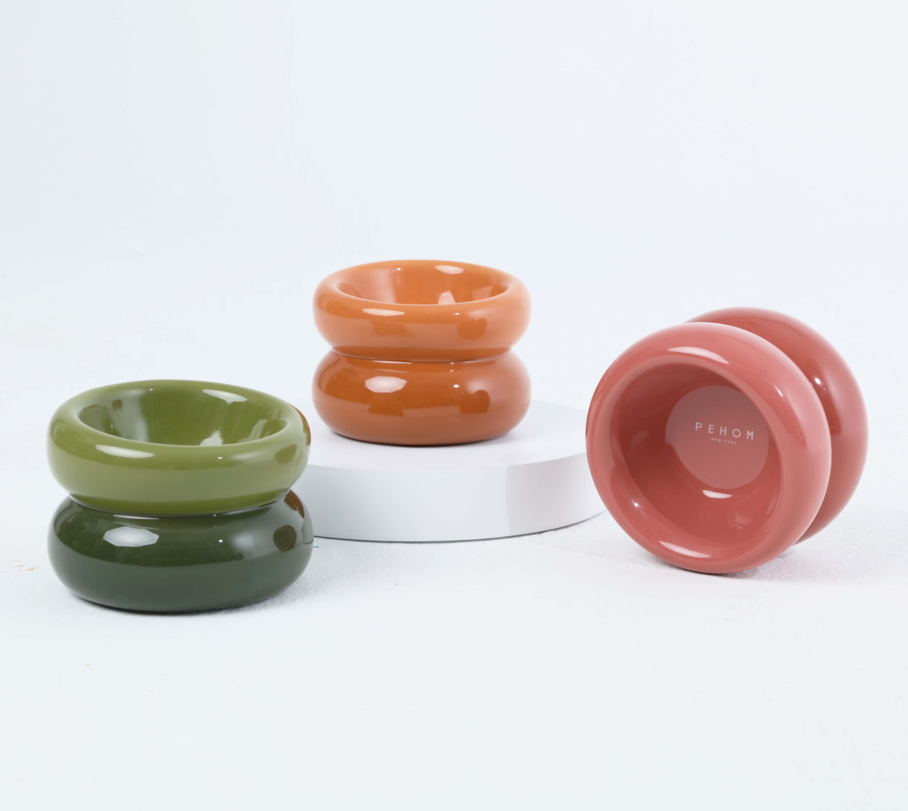 Soufflé Ceramic Dog Bowl – Rose Pink