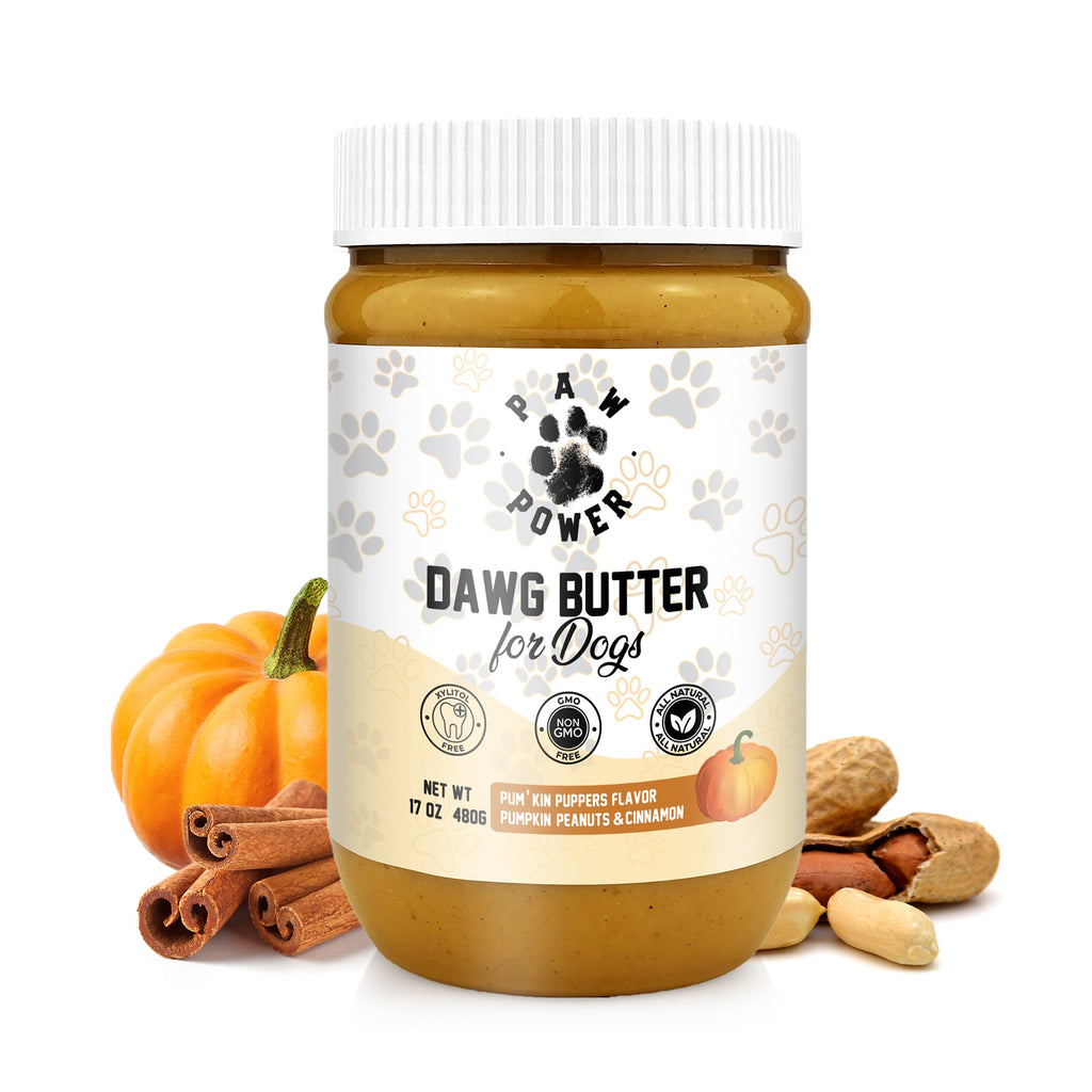 Dawg Butter Pum'kin Puppers – Pumpkin & Cinnamon Dog Peanut Butter | Paw Power Nutrition