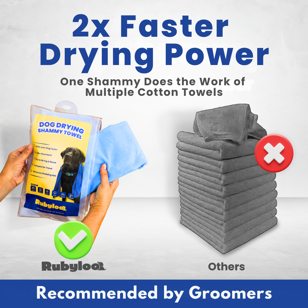 Dog Drying Shammy Towel – Dries 2x Faster Than Cotton | Rubyloo