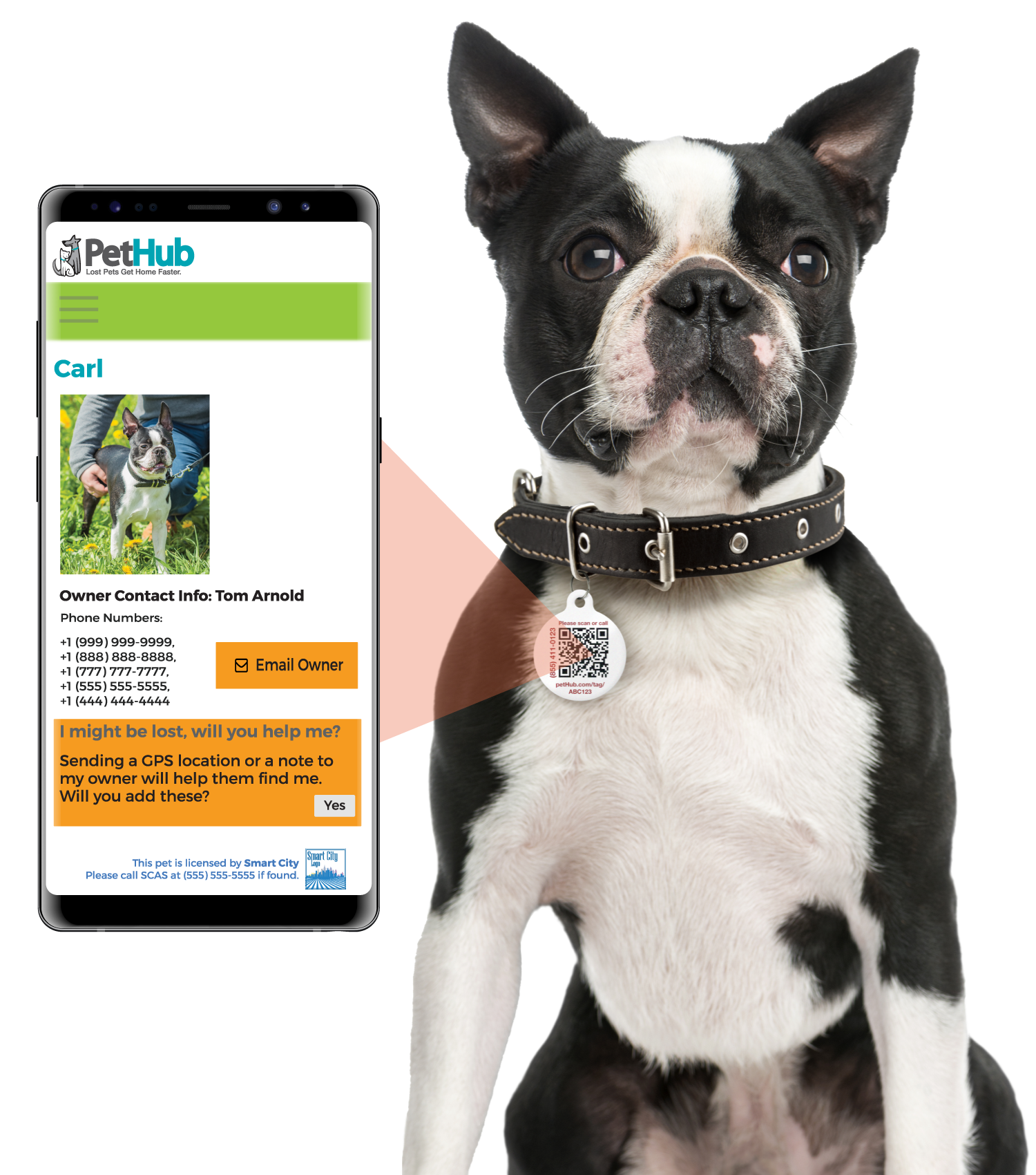 PetHub QR Pet ID Tag – Escape Artist – Pet ID Tag | Doggo Dream Shop