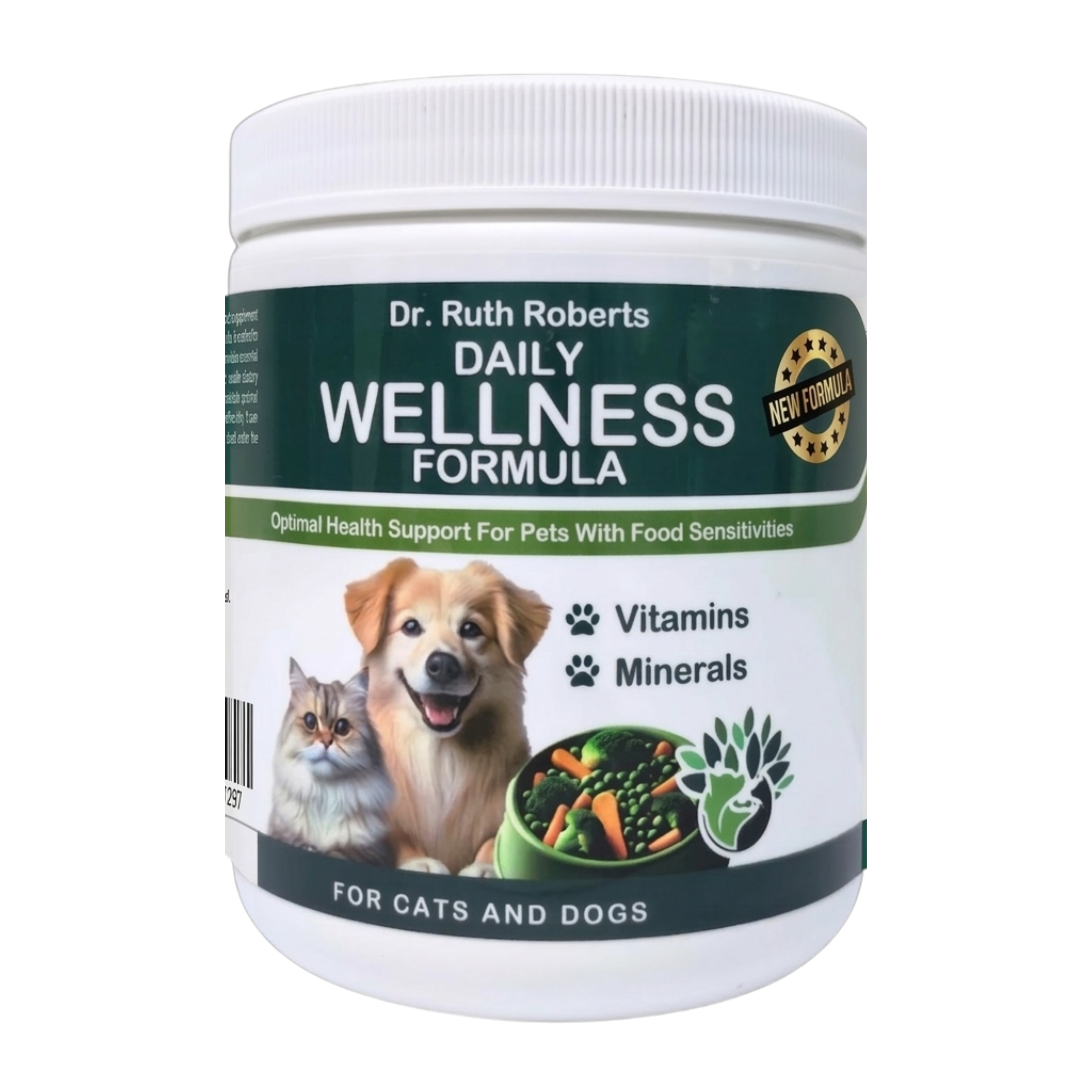 Pet's Daily Wellness Formula – Glandular-Free Daily Multivitamin for Dogs & Cats | Dr. Ruth Roberts