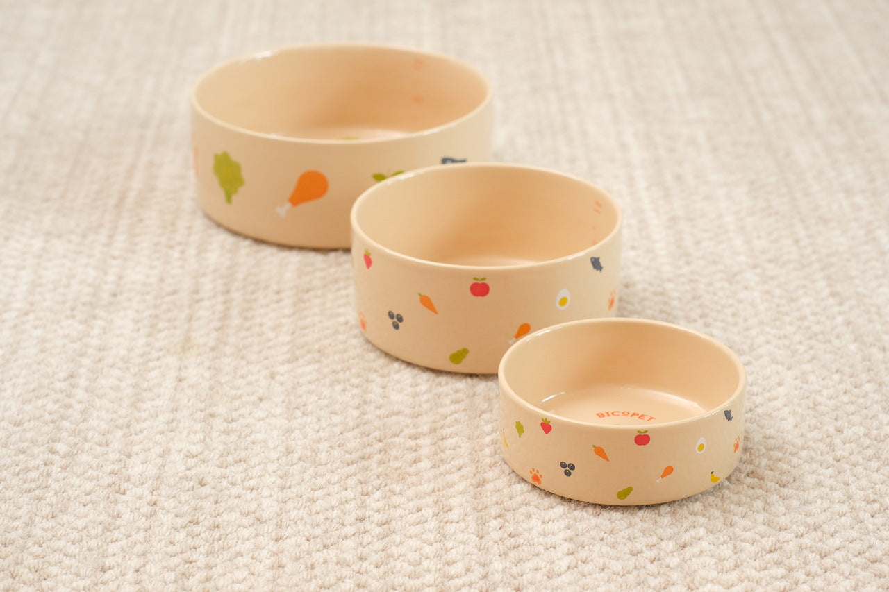 Nomnom Ceramic Dog Bowl – Food-Grade Stoneware, Non-Slip, Dishwasher Safe