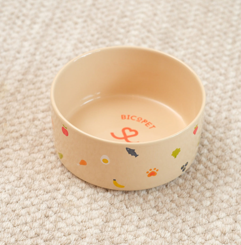 Nomnom Ceramic Dog Bowl – Food-Grade Stoneware, Non-Slip, Dishwasher Safe