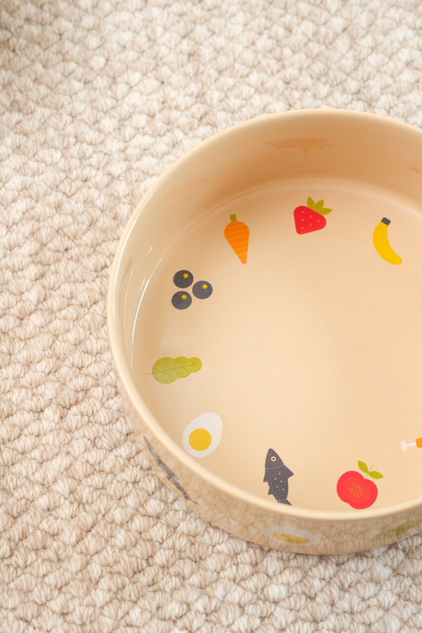 Nomnom Ceramic Dog Bowl – Food-Grade Stoneware, Non-Slip, Dishwasher Safe