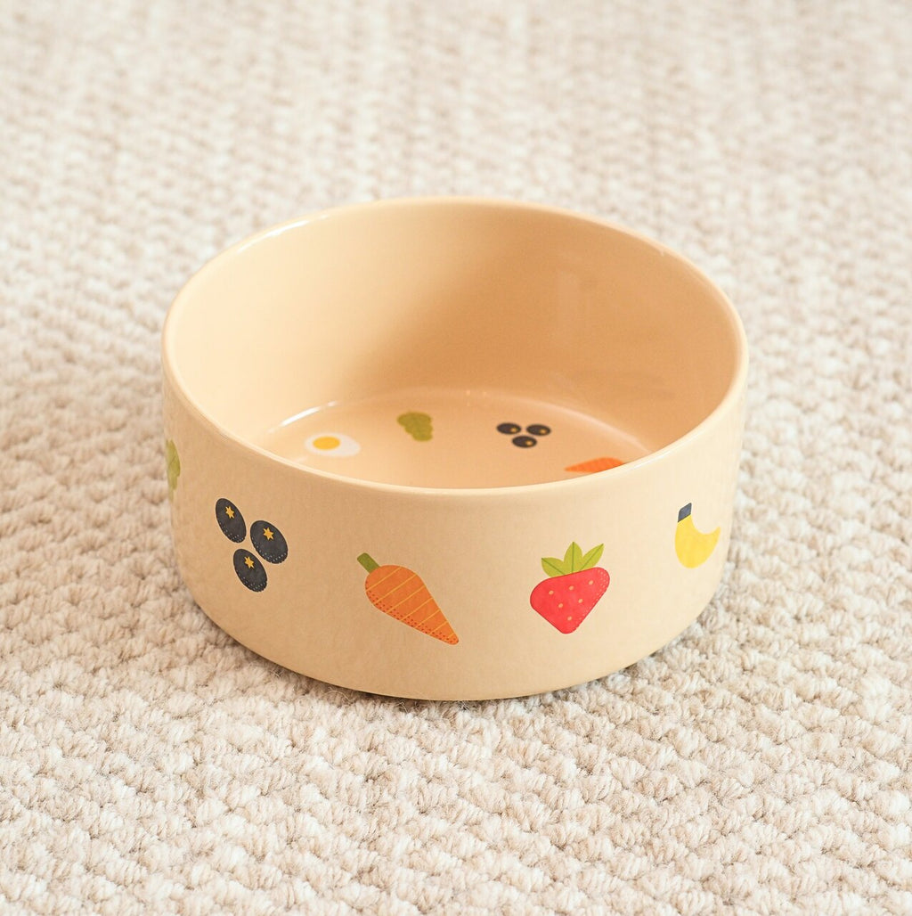 Nomnom Ceramic Dog Bowl – Food-Grade Stoneware, Non-Slip, Dishwasher Safe