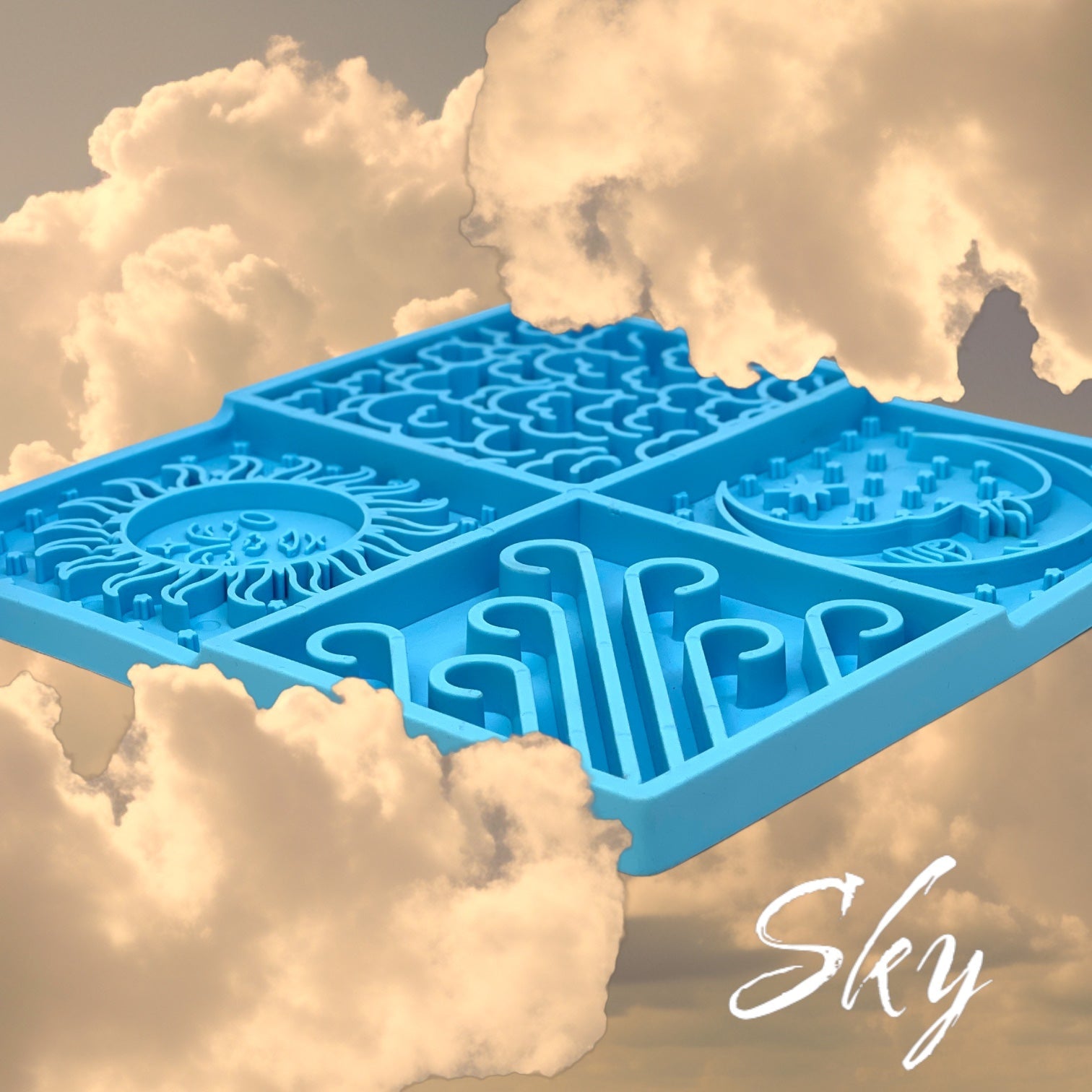 Sky eMat Enrichment Lick Mat for Dogs | Celestial Design | USA Made