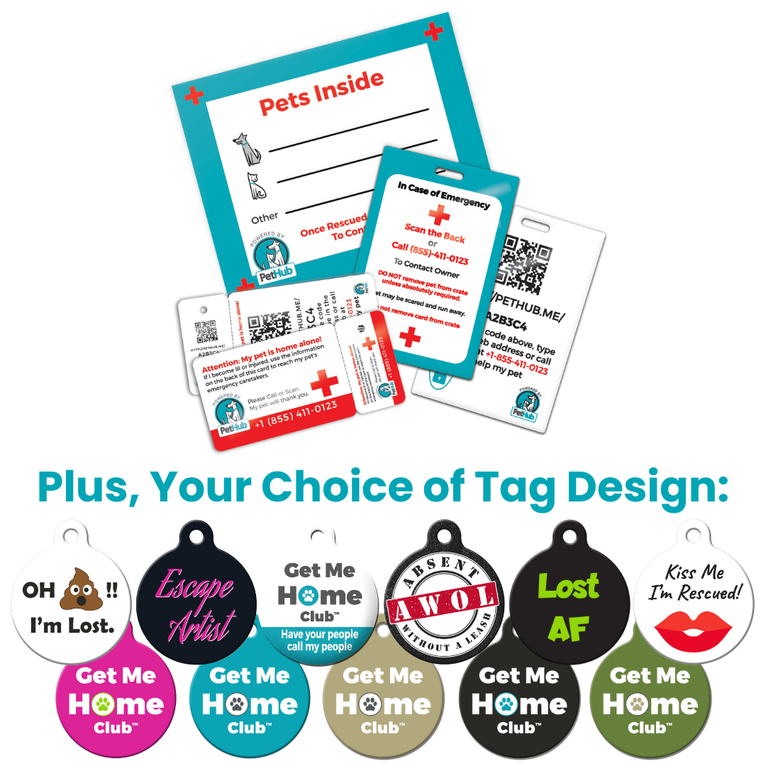 PetHub QR Pet ID Comprehensive ReadyKit – Complete Emergency Kit – Digital Pet ID Tag | Doggo Dream Shop