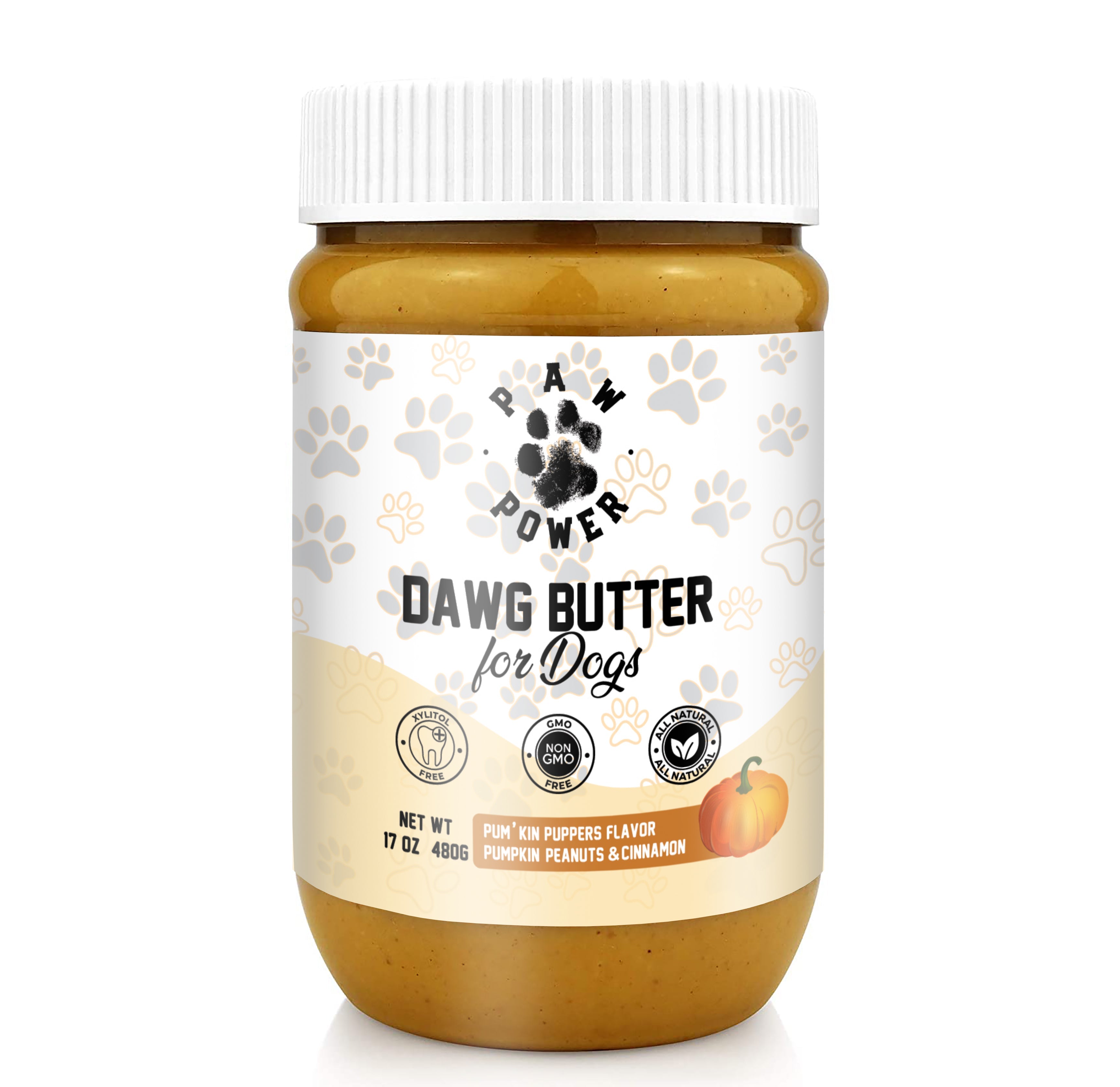 Dawg Butter Pum'kin Puppers – Pumpkin & Cinnamon Dog Peanut Butter | Paw Power Nutrition