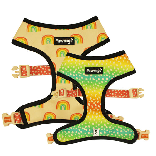 Chasing Rainbows Reversible Harness – Reversible Harness | Doggo Dream Shop