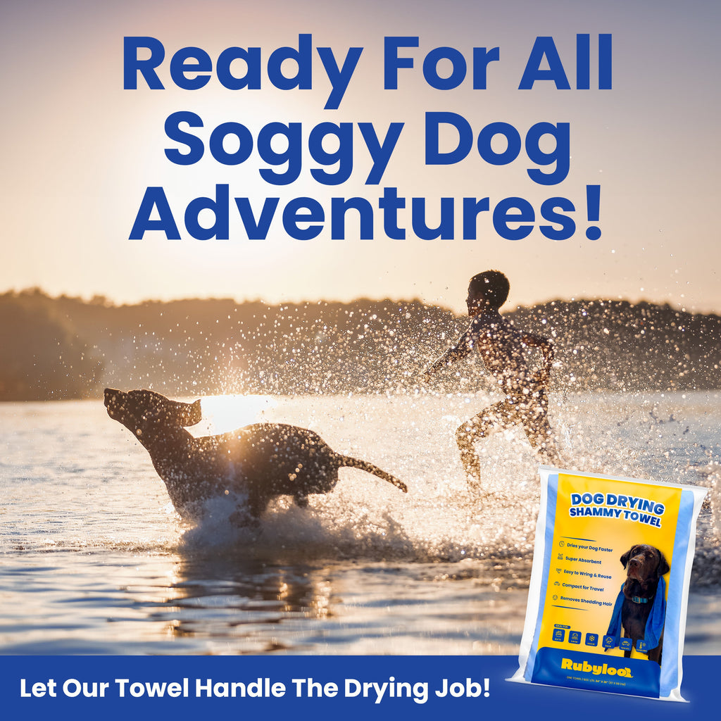 Dog Drying Shammy Towel – Dries 2x Faster Than Cotton | Rubyloo