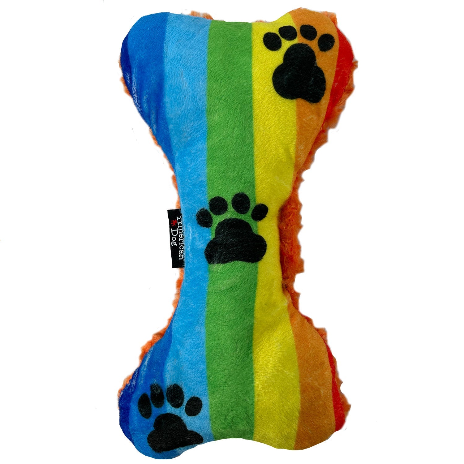 Rainbow Paw Bone (Fleece) – Dog Toys | Doggo Dream Shop