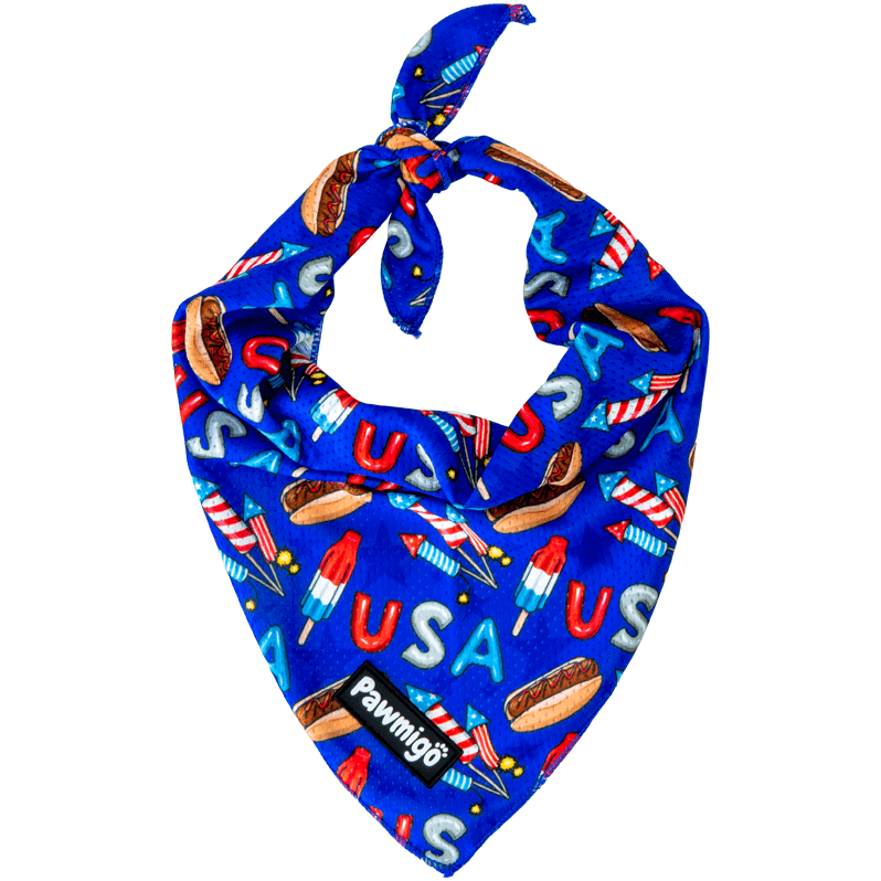 Red, White, & Bark Bandana – Seasonal Bandana | Doggo Dream Shop