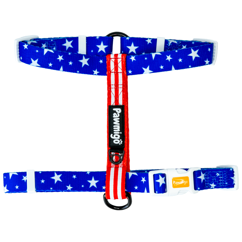 Red, White & Bark Free-Fit Harness – Free-Fit Harness | Doggo Dream Shop