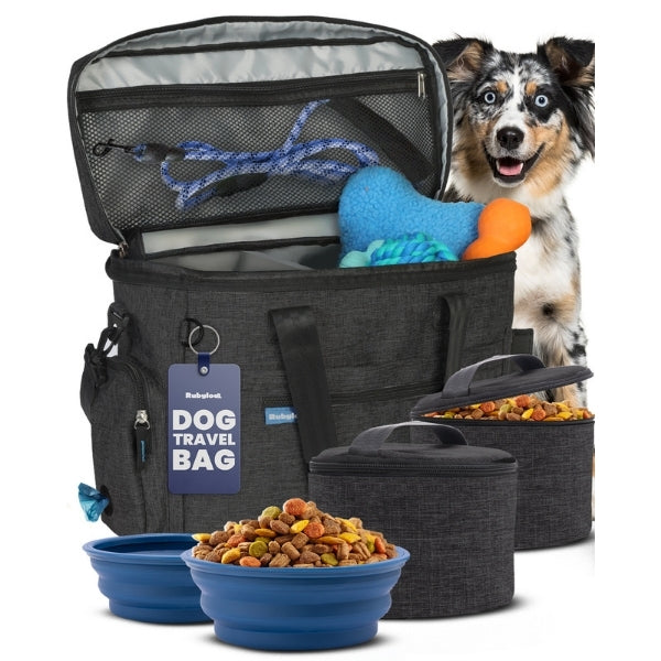 The Original Doggy Bag™ – Dog Travel Bag with Bowls & Food Containers | Rubyloo
