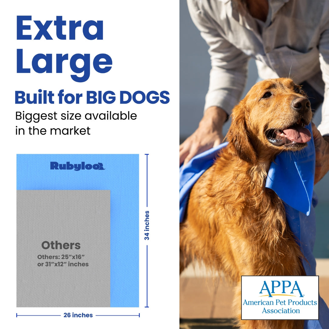 Dog Drying Shammy Towel – Dries 2x Faster Than Cotton | Rubyloo