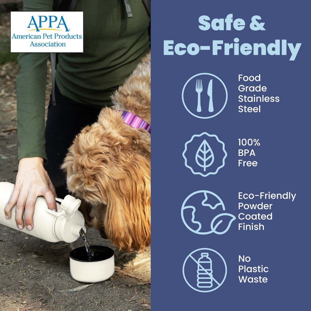 Dog & Human Water Bottle with Detachable Bowl | Rubyloo