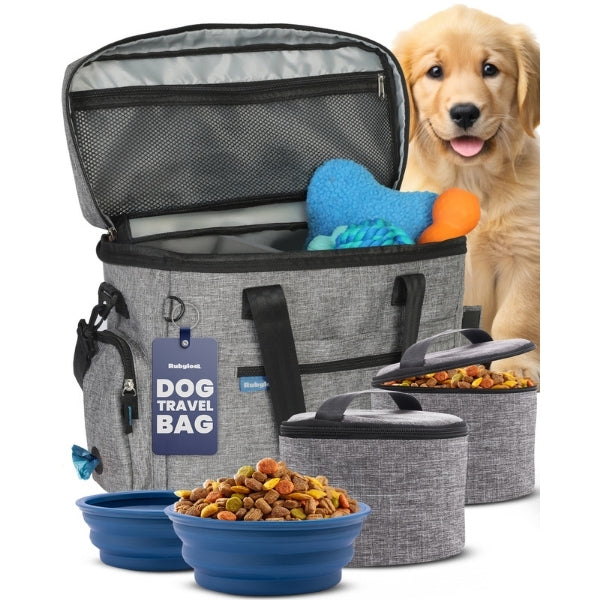 The Original Doggy Bag™ – Dog Travel Bag with Bowls & Food Containers | Rubyloo
