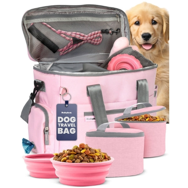 The Original Doggy Bag™ – Dog Travel Bag with Bowls & Food Containers | Rubyloo