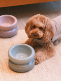 Soufflé Ceramic Dog Bowl – Frozen Blue