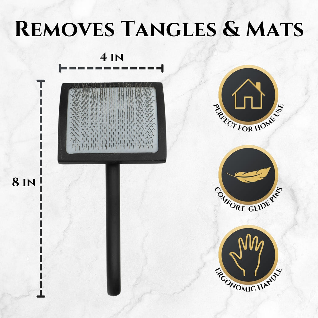 Dog Slicker Brush – Comfort Glide Pins for All Coat Types | Wasatch Pup
