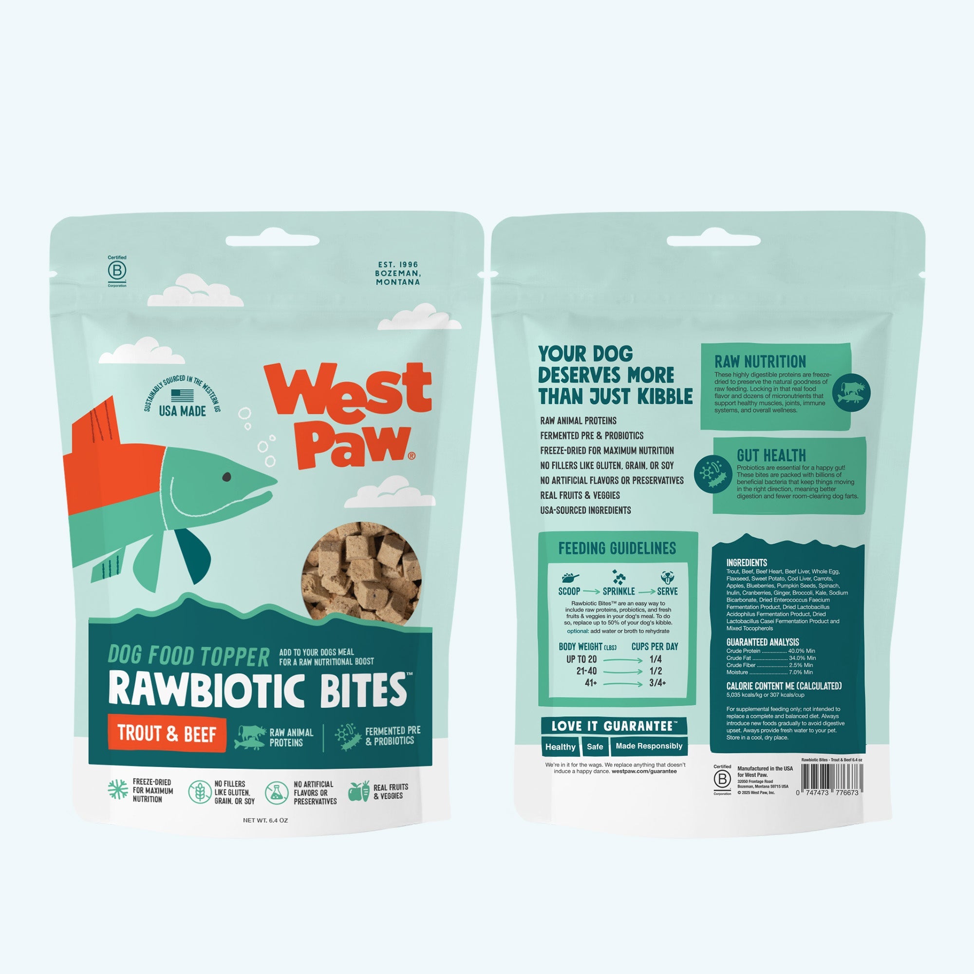 West Paw Trout & Beef Dog Food Topper