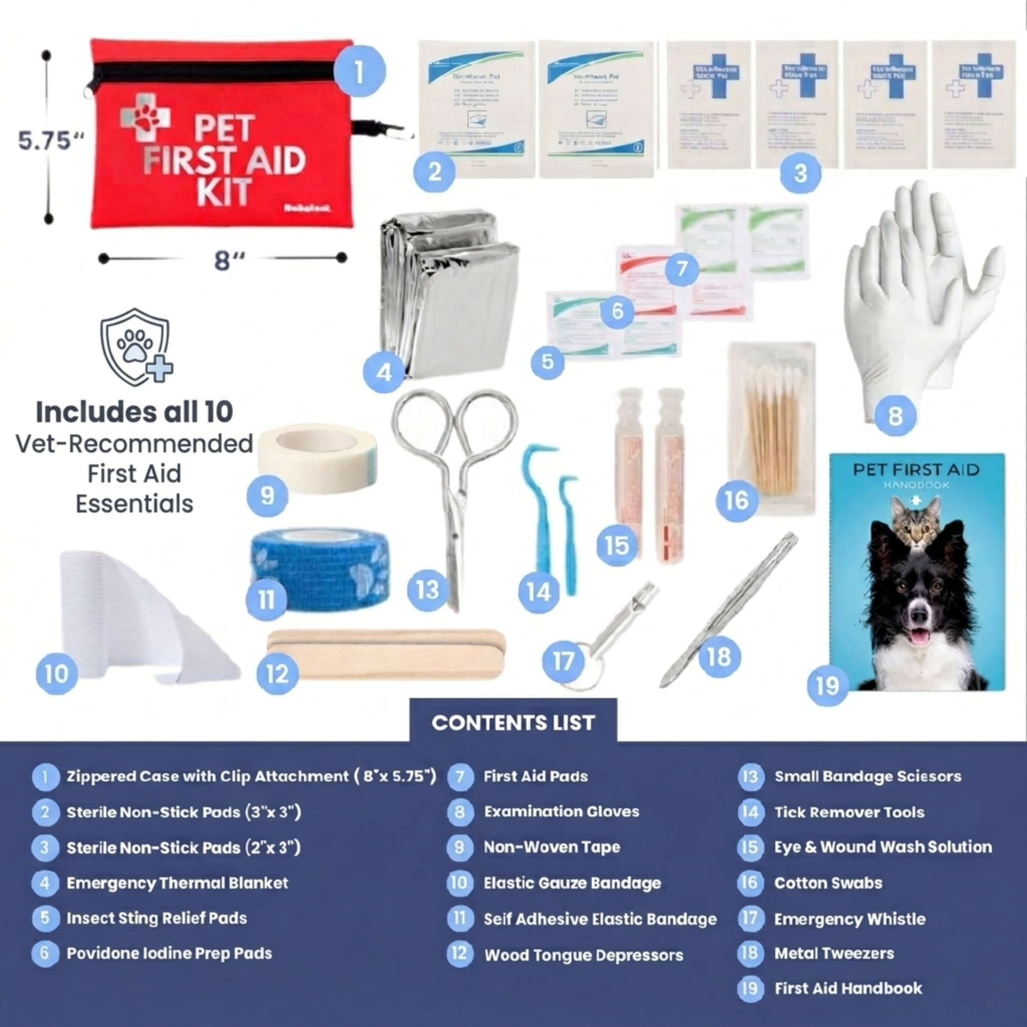 Pet First Aid Kit for Dogs & Cats – Vet-Approved Essentials | Rubyloo
