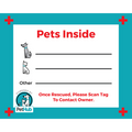 PetHub Pet Safety Window Decal – Emergency Pets Inside Alert – Pet Safety Decal | Doggo Dream Shop