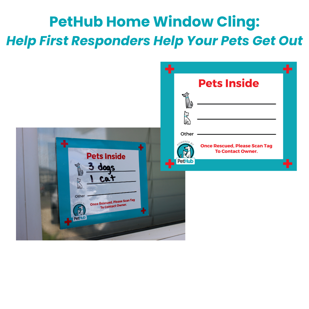 PetHub Pet Safety Window Decal – Emergency Pets Inside Alert – Pet Safety Decal | Doggo Dream Shop