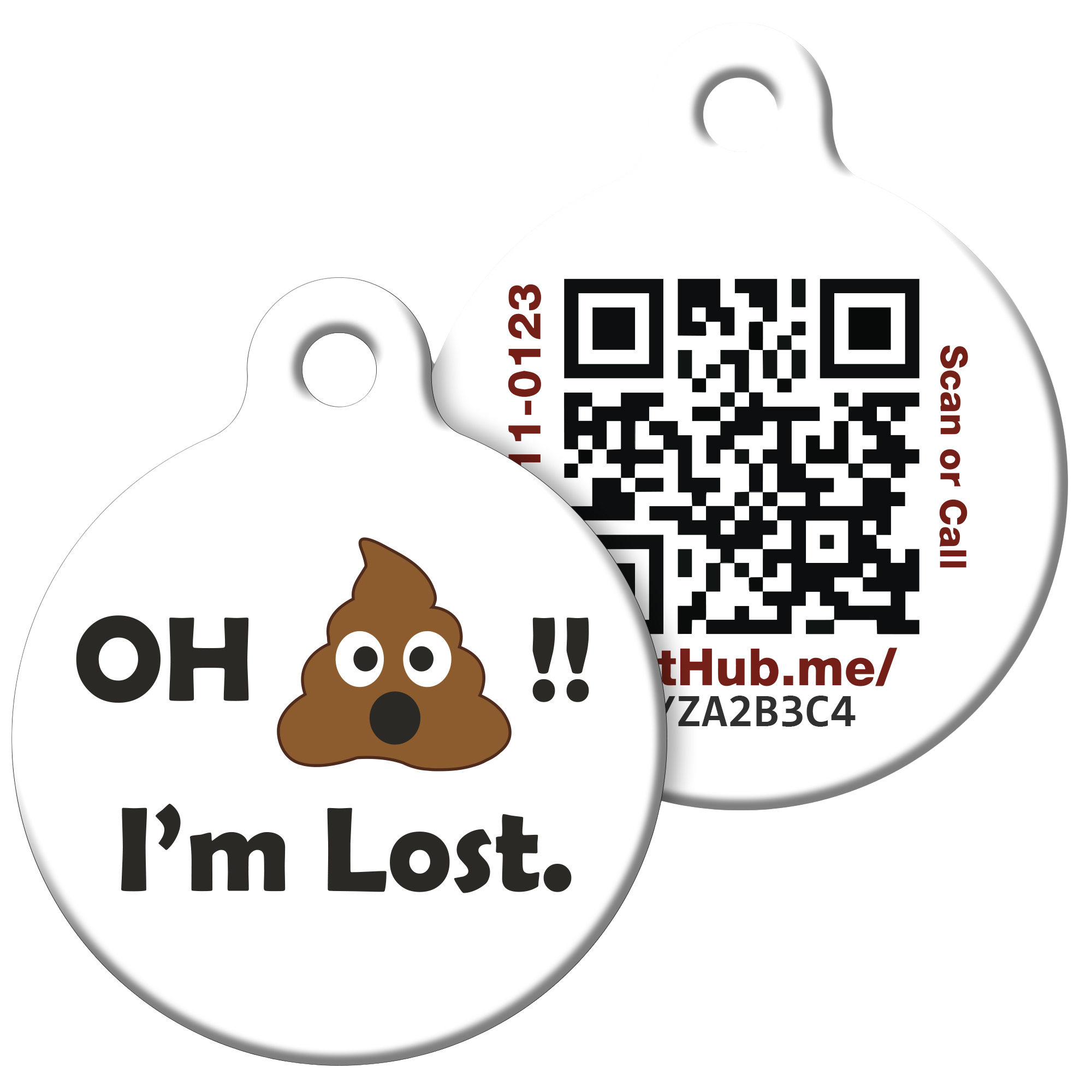 PetHub QR Pet ID Tag – Oh Crap I’m Lost – Digital Pet ID Tag | Doggo Dream Shop