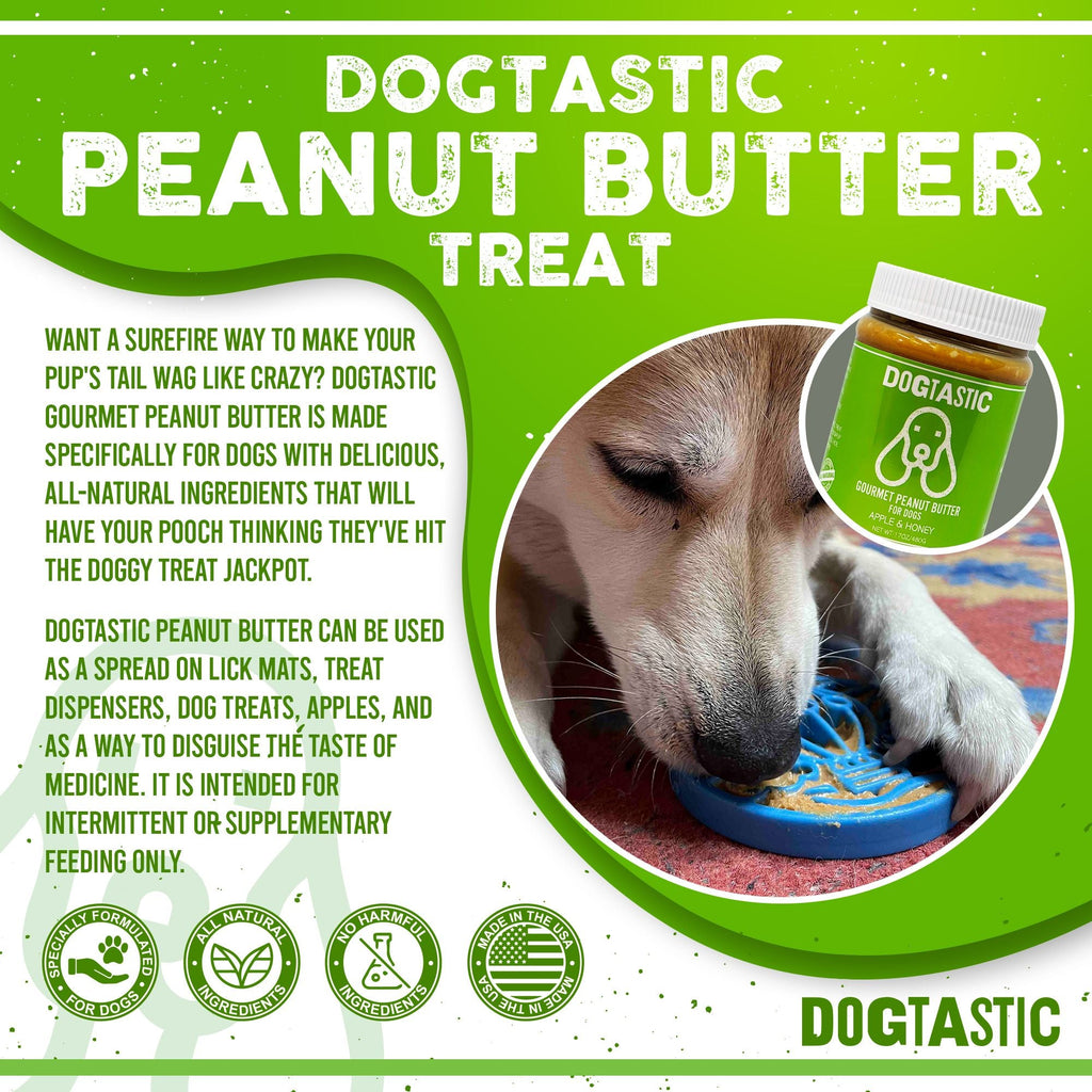 Dogtastic Peanut Butter for Dogs with Flax Seed - Xylitol-Free | USA Made