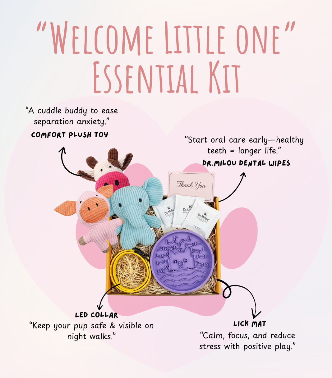 Welcome Little One Essential Kit – New Puppy Gift Set | Milou & Lumi