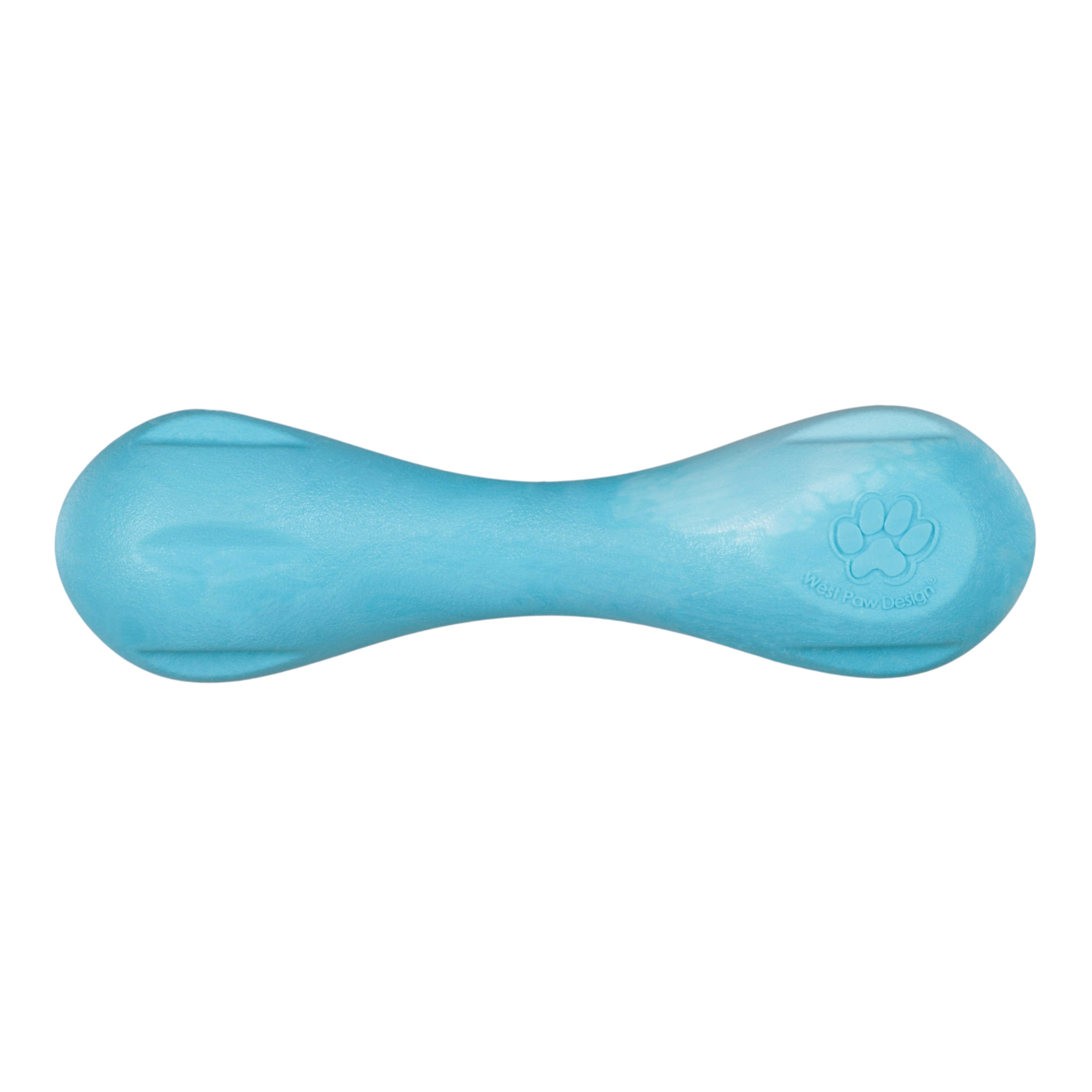 West Paw Hurley Dog Bone Chew Toy – Aqua Swirl