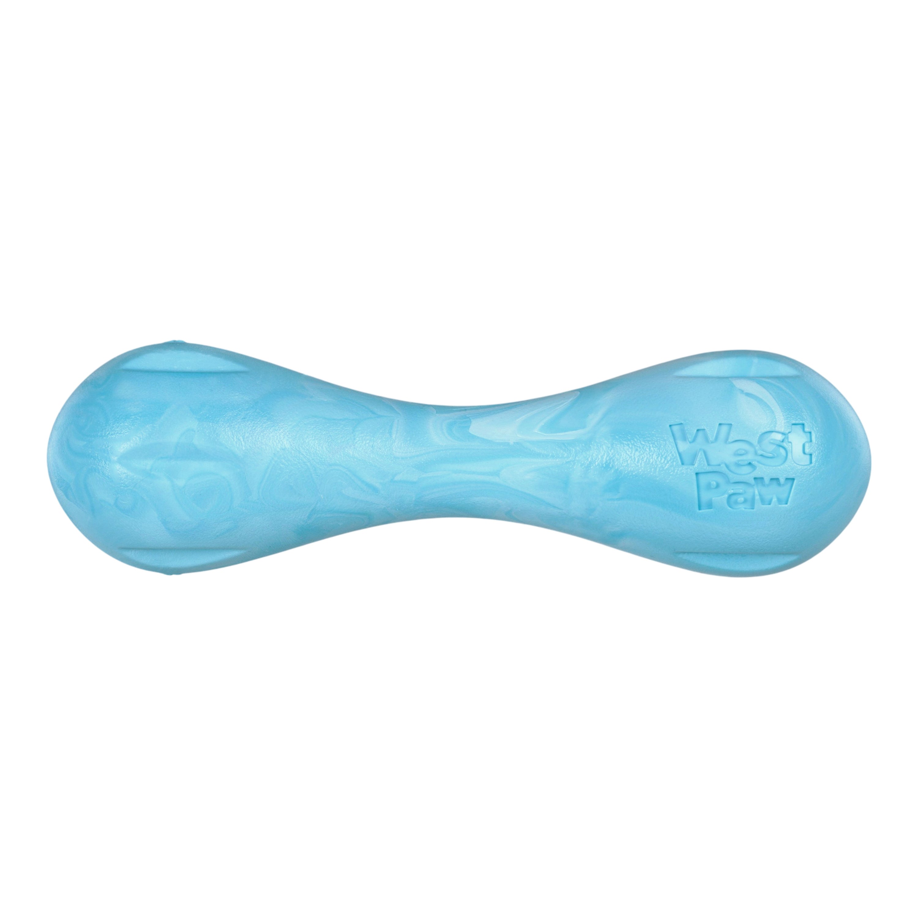West Paw Hurley Dog Bone Chew Toy – Aqua Swirl