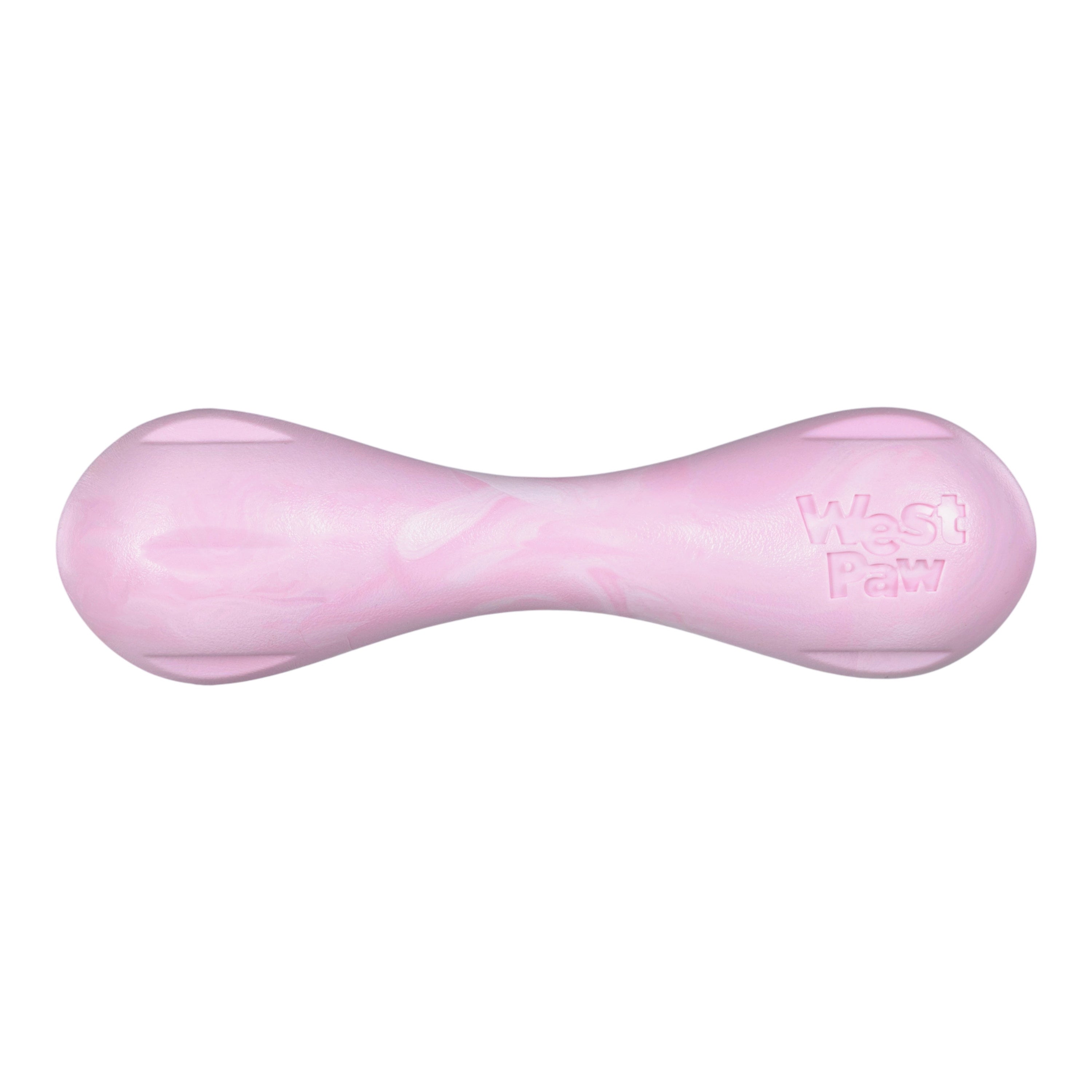 West Paw Hurley Puppy Dog Bone Chew Toy — Bubblegum Swirl