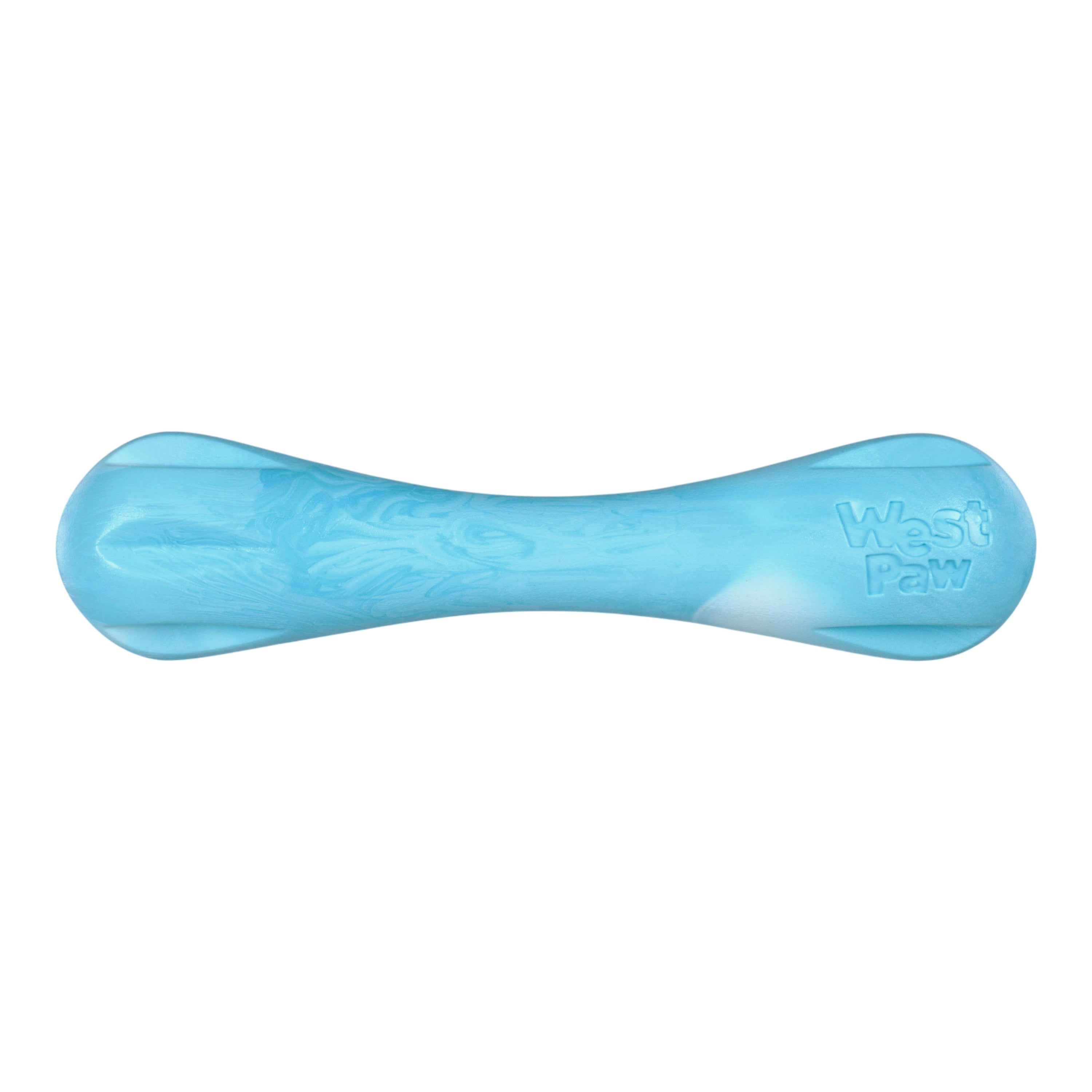 West Paw Hurley Dog Bone Chew Toy – Aqua Swirl