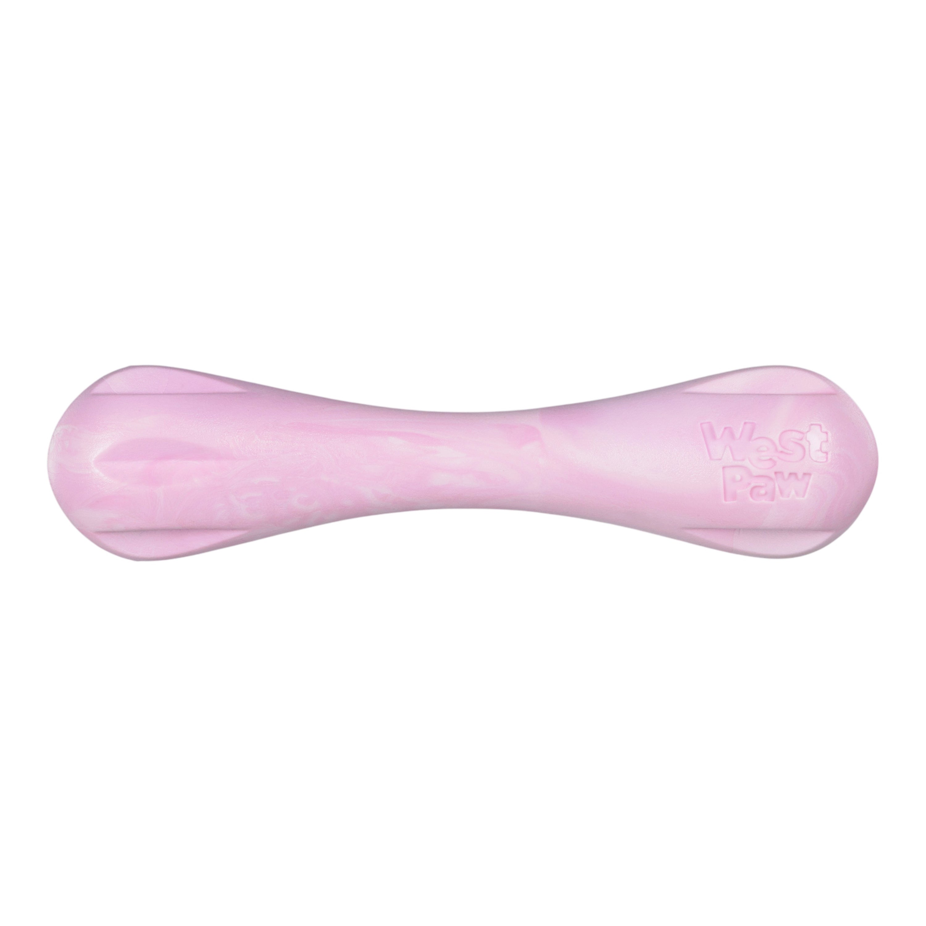 West Paw Hurley Puppy Dog Bone Chew Toy — Bubblegum Swirl