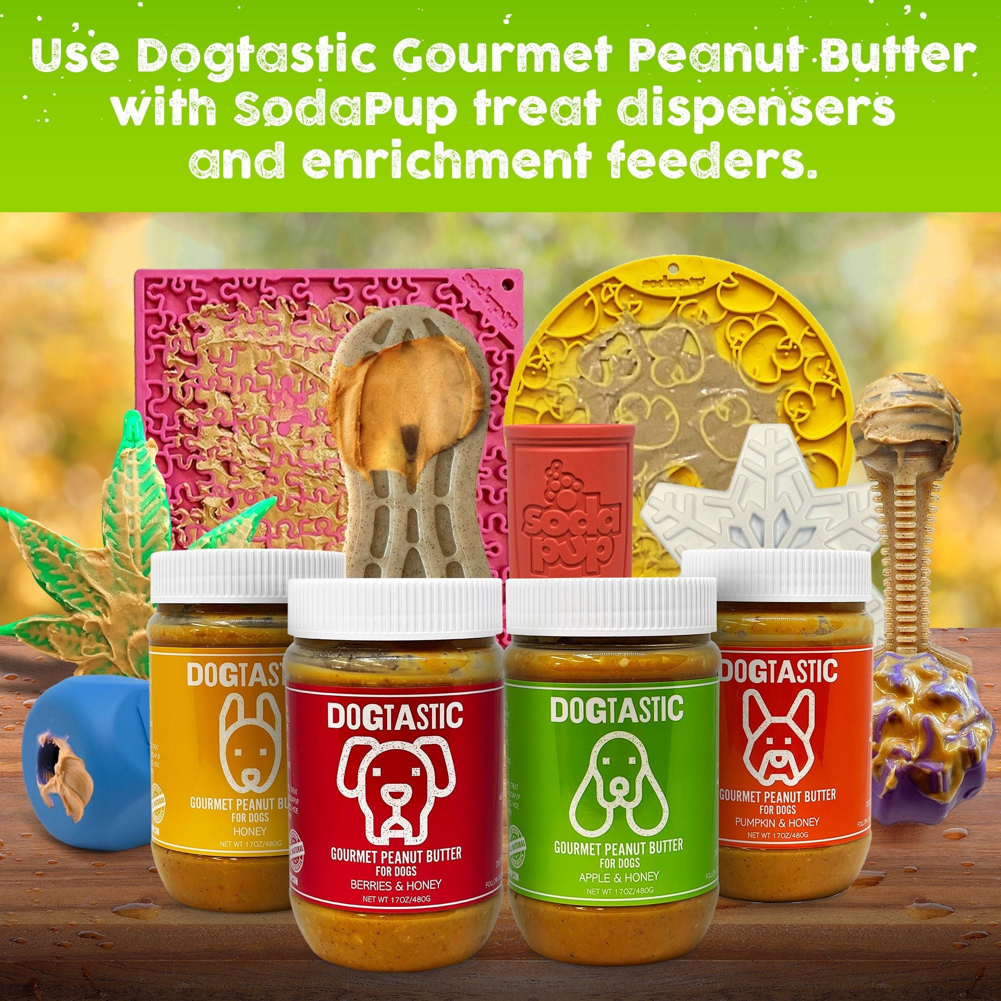 Dogtastic Peanut Butter for Dogs with Flax Seed - Xylitol-Free | USA Made