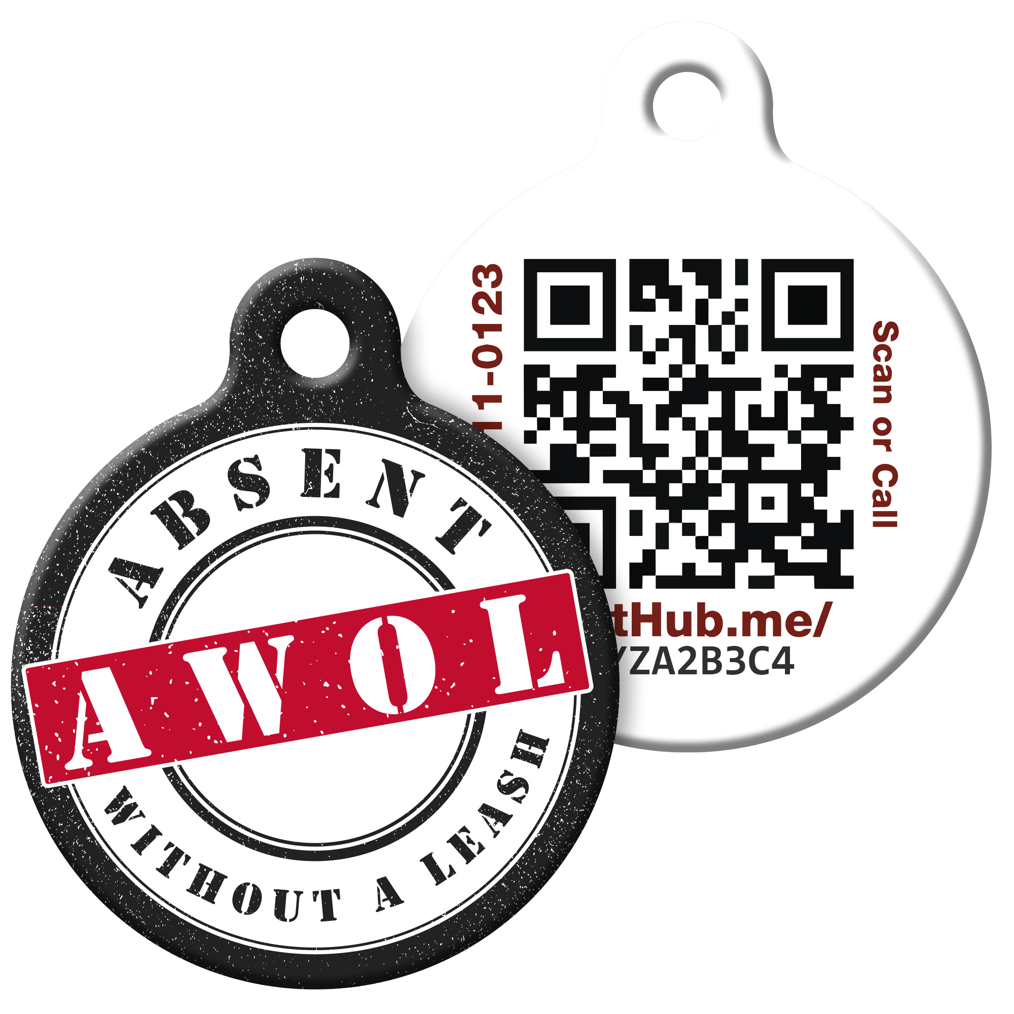 PetHub QR Pet ID Tag – Absent Without a Leash (AWOL) – Digital Pet ID Tag | Doggo Dream Shop