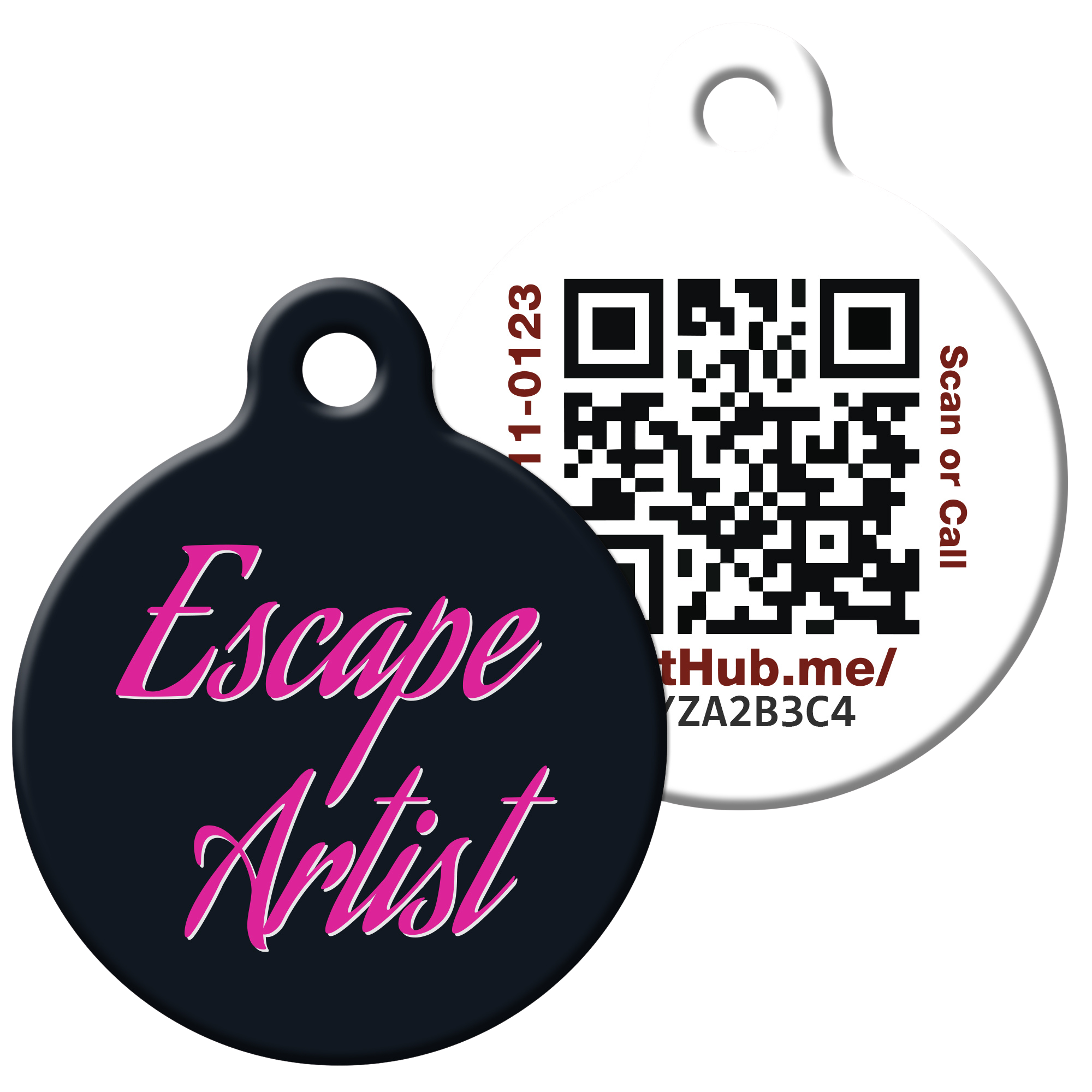 PetHub QR Pet ID Tag – Escape Artist – Pet ID Tag | Doggo Dream Shop