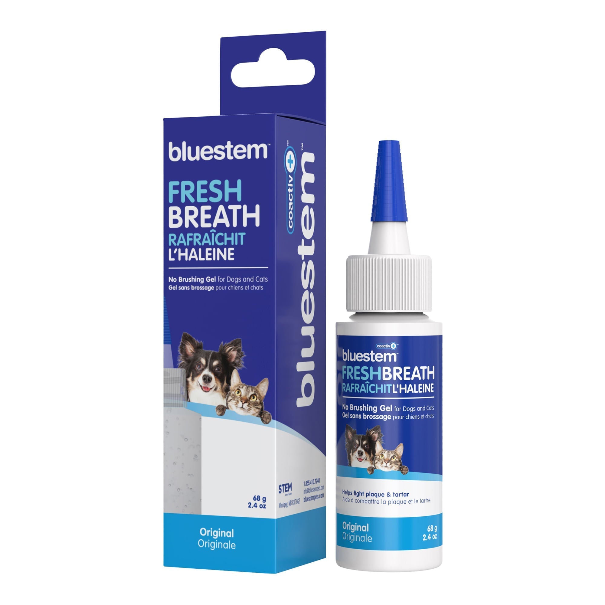 Bluestem No-Brush Dental Gel for Dogs & Cats — Coactiv+ Formula