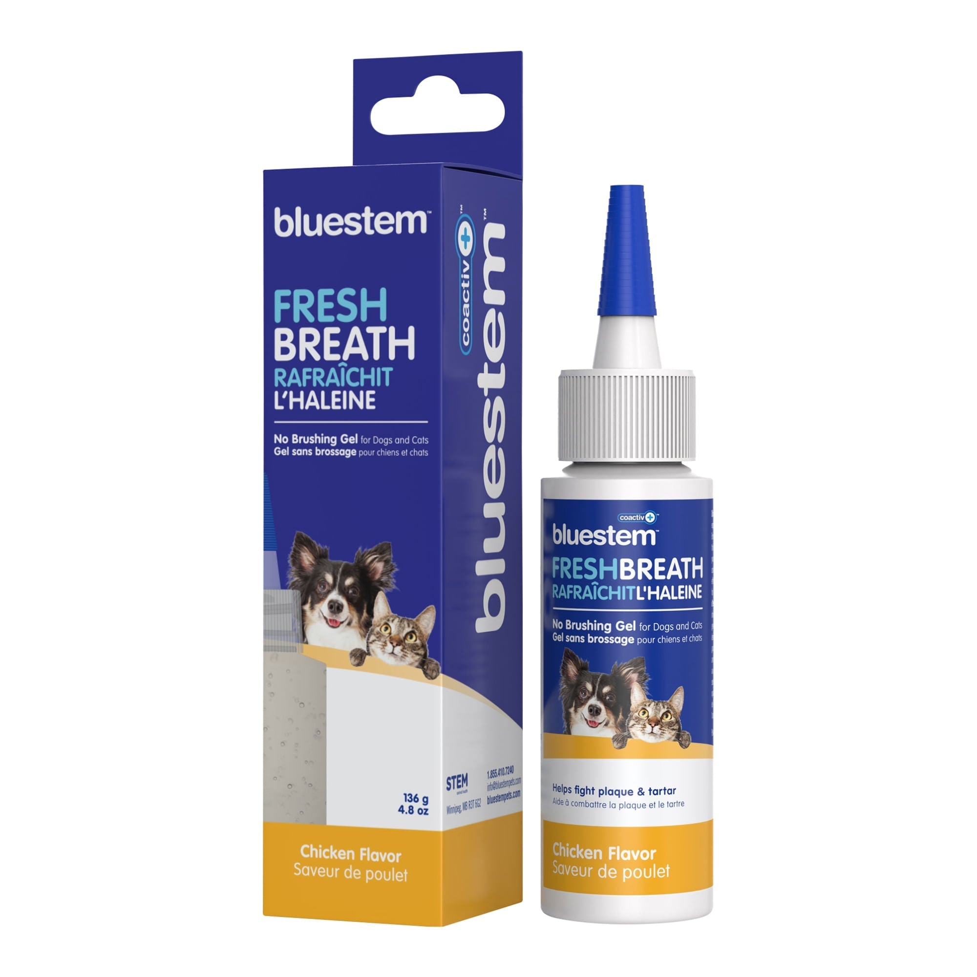 Bluestem No-Brush Dental Gel for Dogs & Cats — Coactiv+ Formula