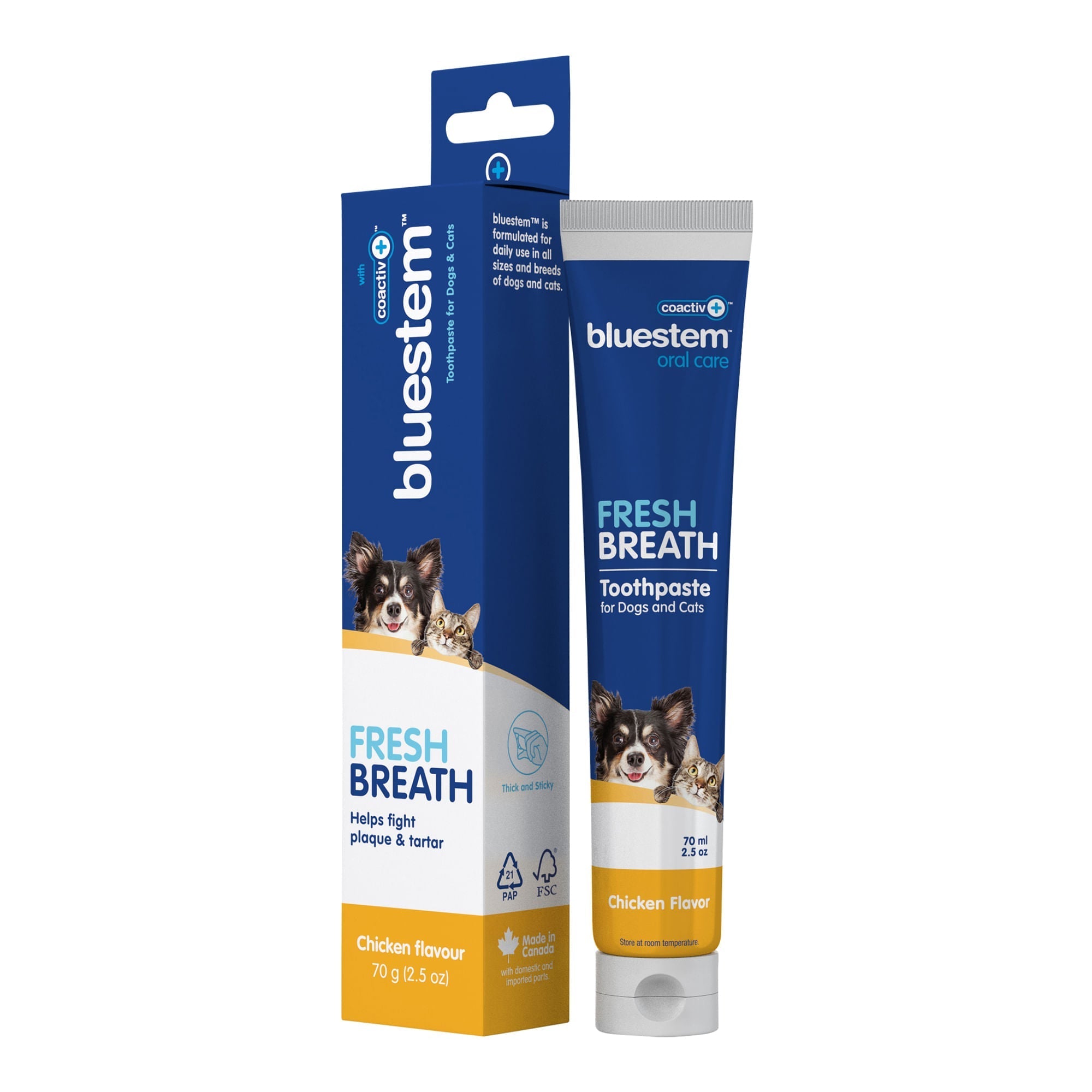 Bluestem Coactiv+ Dog & Cat Toothpaste — Chicken Flavor, 2.5 oz