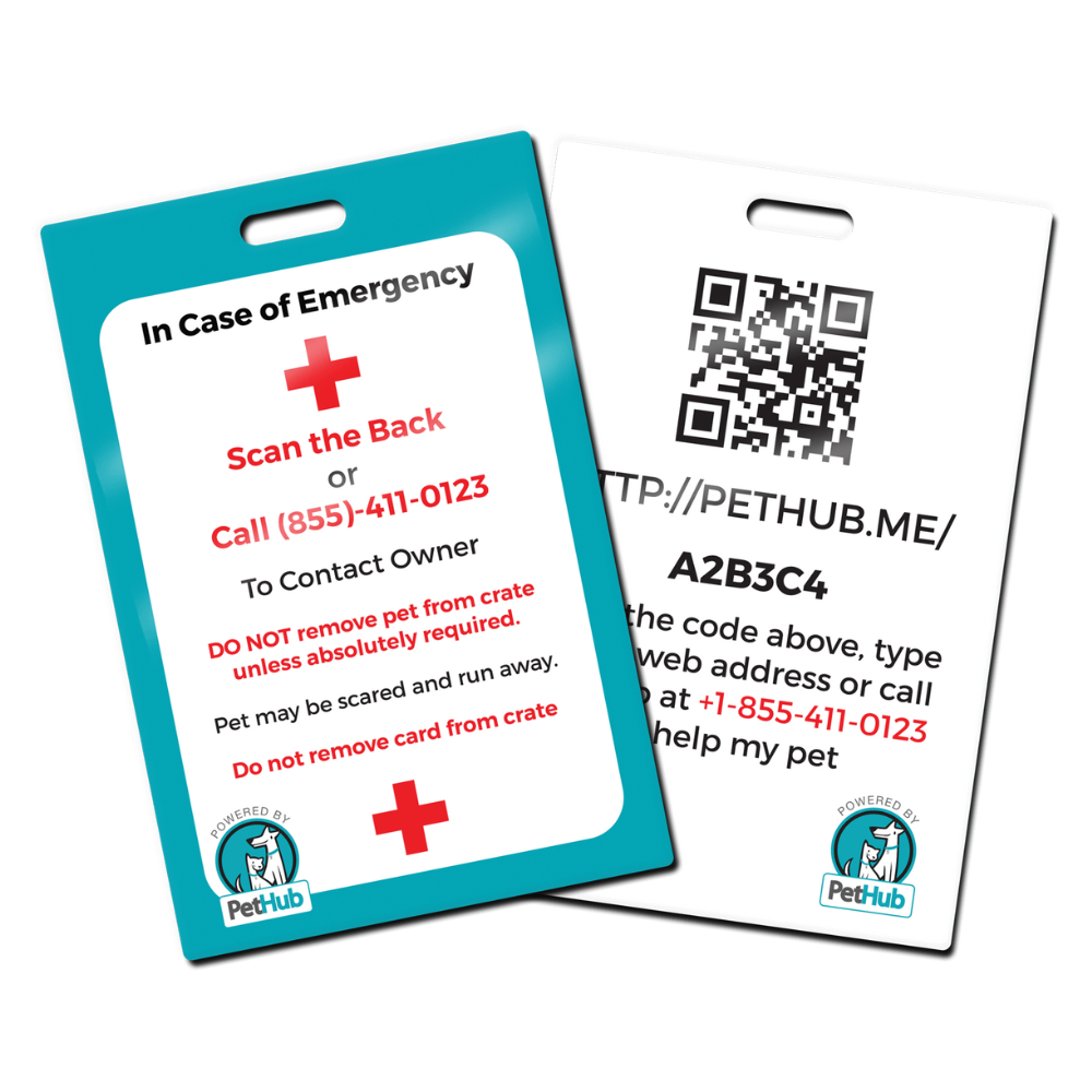 PetHub QR Pet ID Travel Crate Card – Pet ID Accessory | Doggo Dream Shop