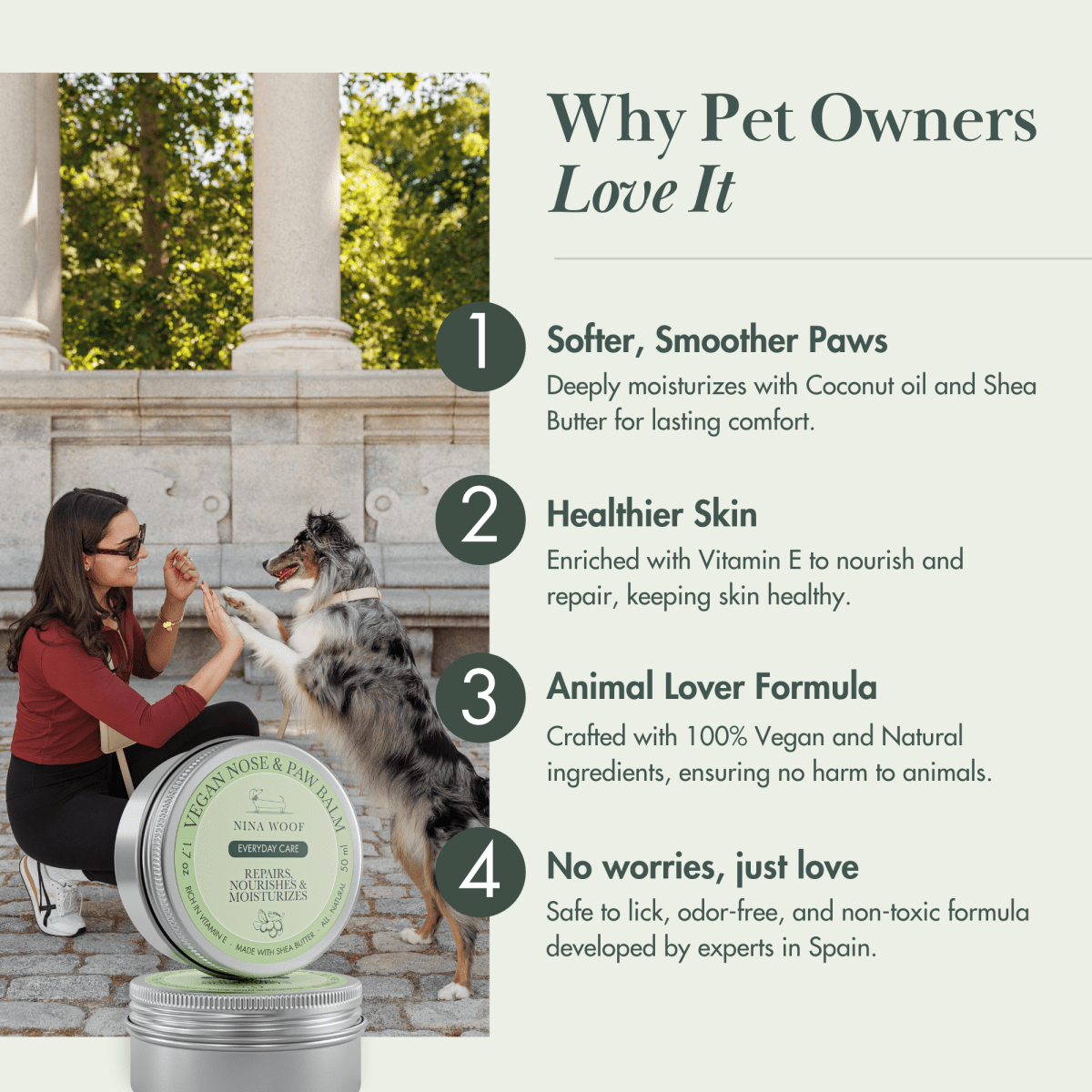 Dog Vegan Nose & Paw Balm | Nina Woof