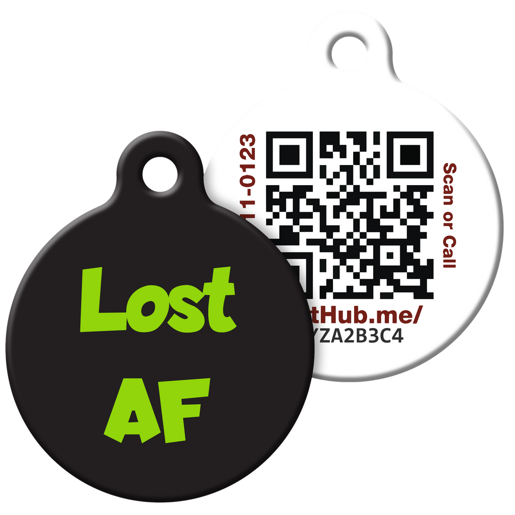 PetHub QR Pet ID Tag – Lost AF – Pet ID Tag | Doggo Dream Shop