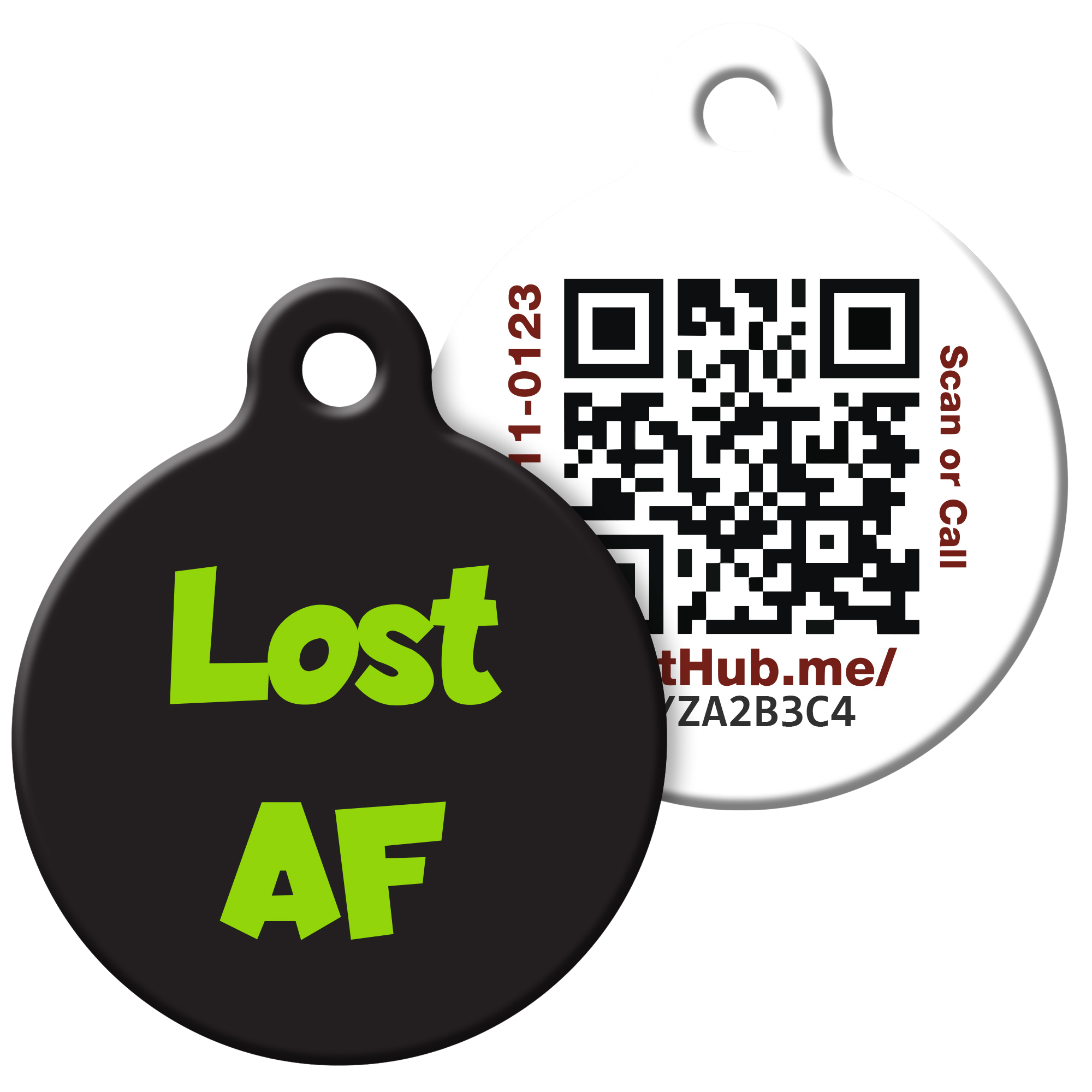 PetHub QR Pet ID Tag – Lost AF – Pet ID Tag | Doggo Dream Shop