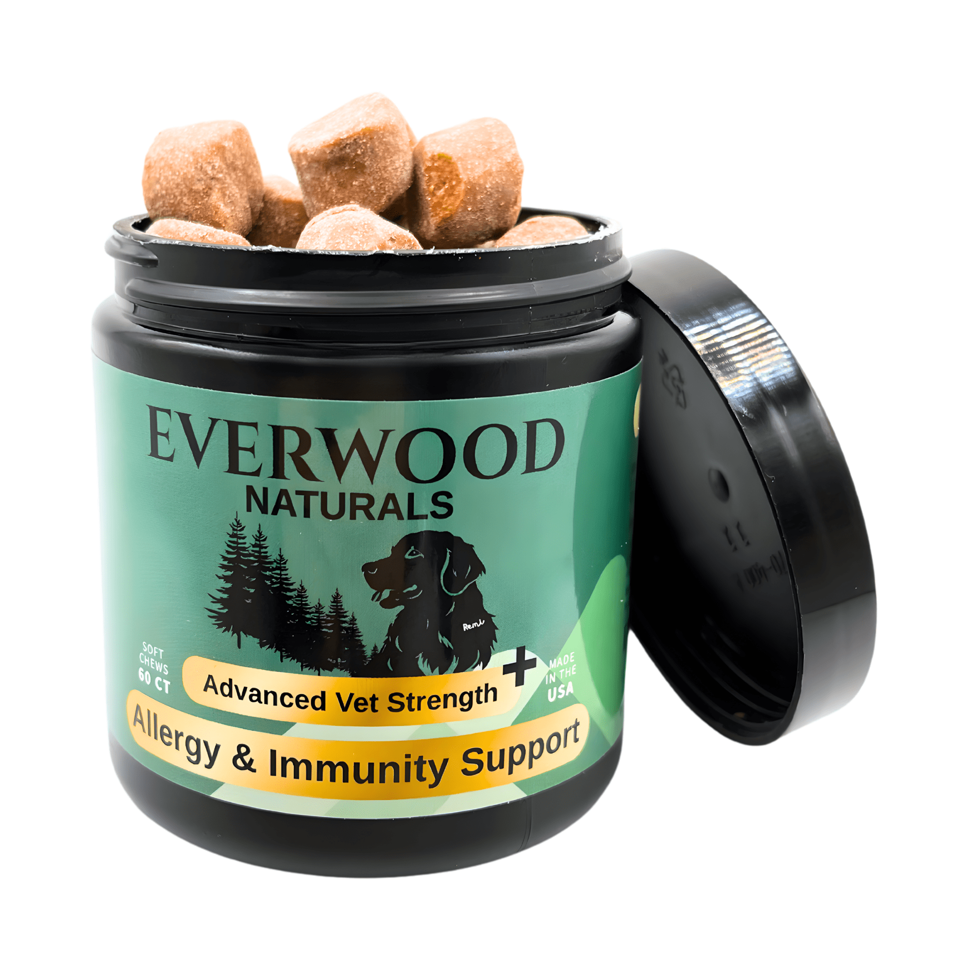 Advanced Vet Strength Allergy & Immunity Dog Supplement Chews | Everwood Naturals