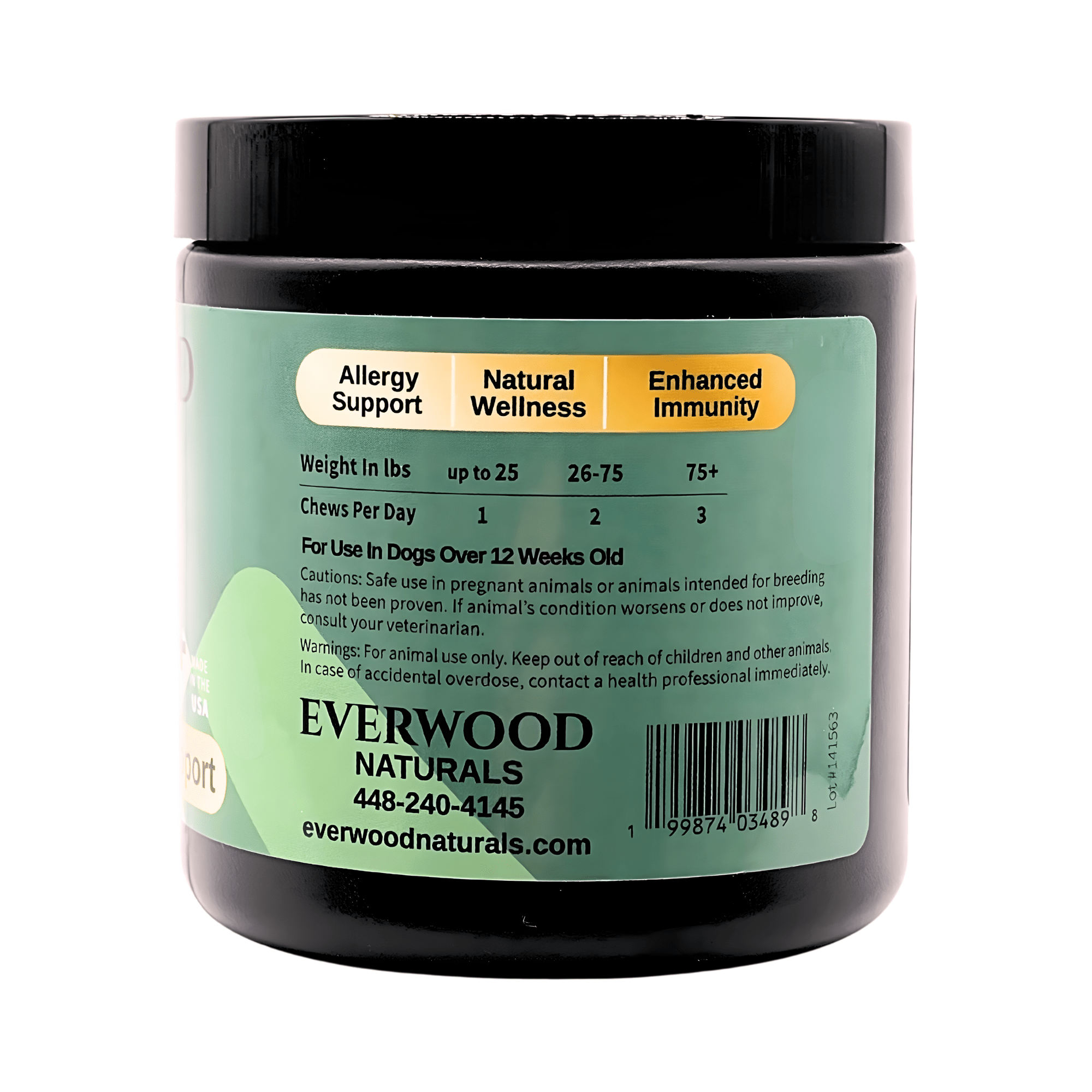 Advanced Vet Strength Allergy & Immunity Dog Supplement Chews | Everwood Naturals