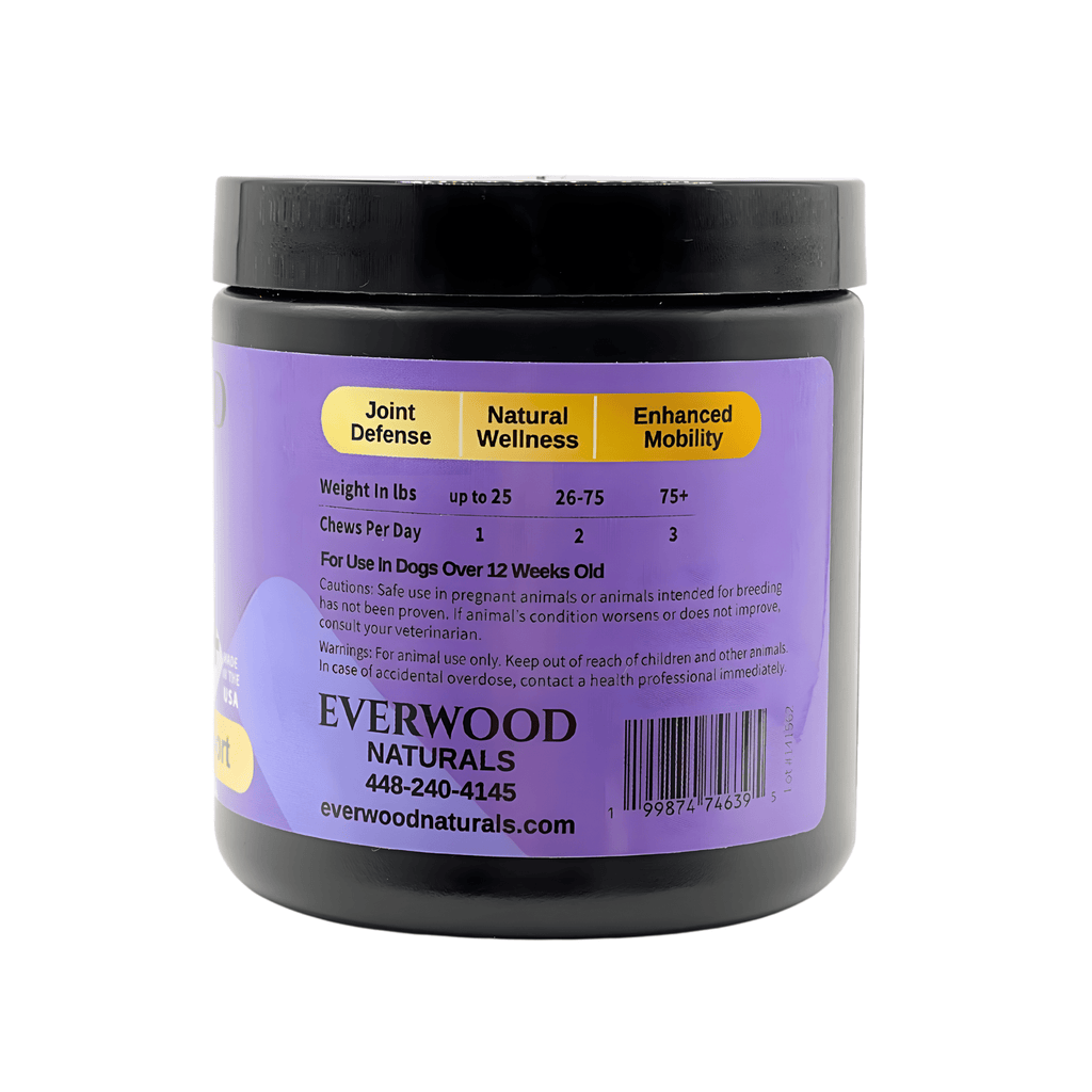 Advanced Vet Strength Joint & Mobility Dog Supplement Chews | Everwood Naturals