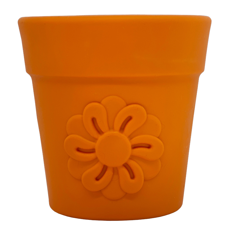Large Flower Pot eCup Dog Treat Dispenser & Enrichment Toy | USA Made